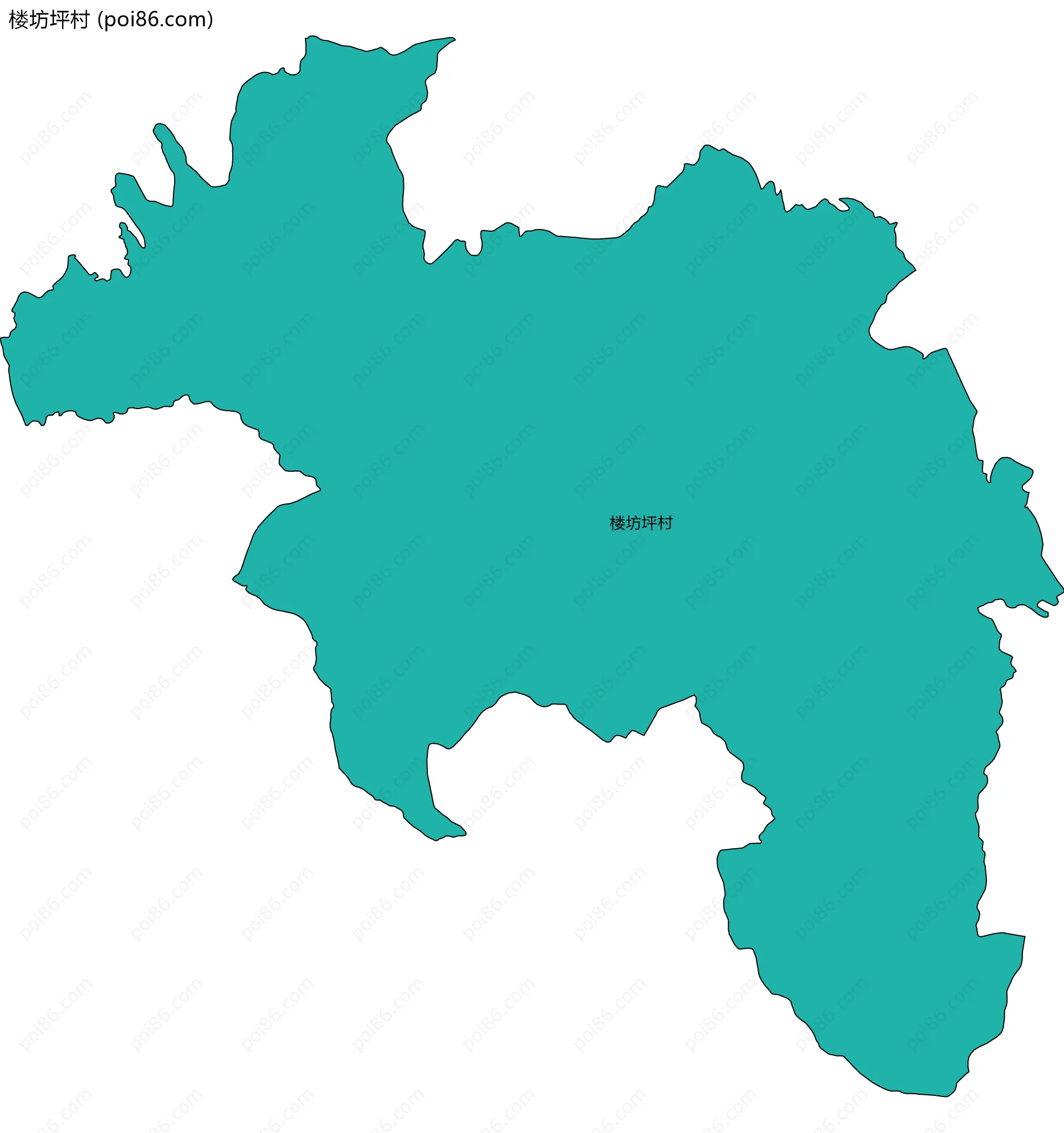 楼坊坪村边界地图