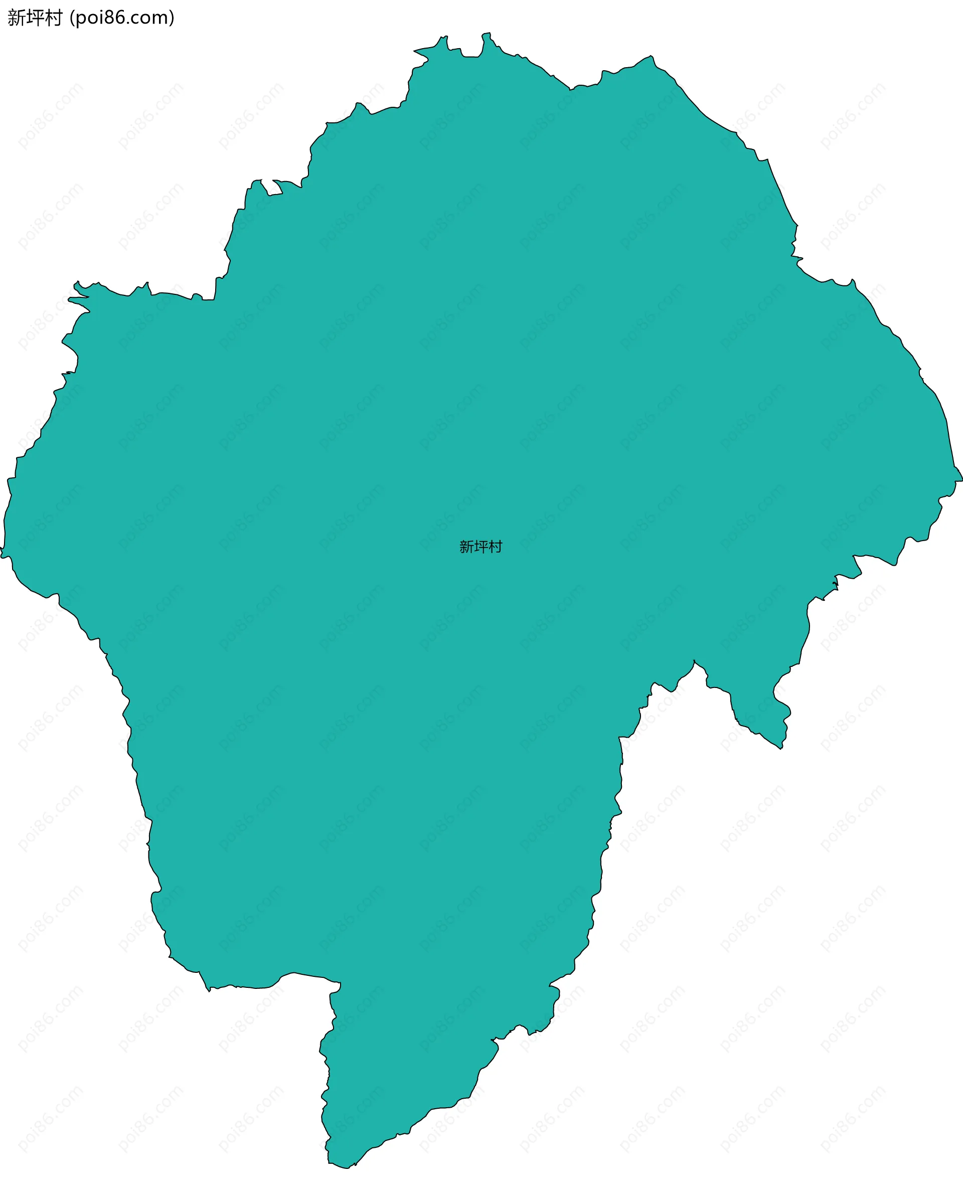 新坪村边界地图