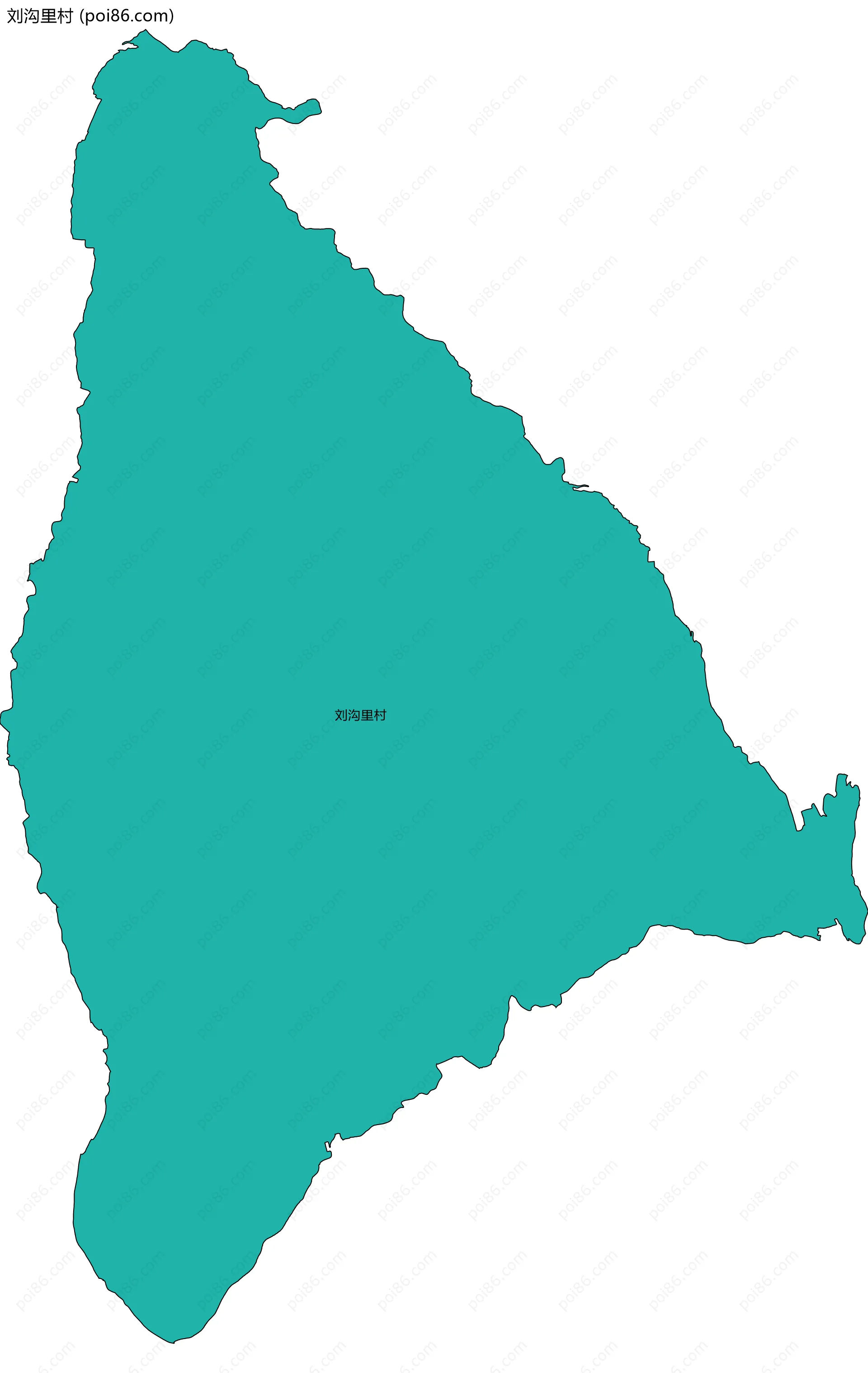 刘沟里村边界地图