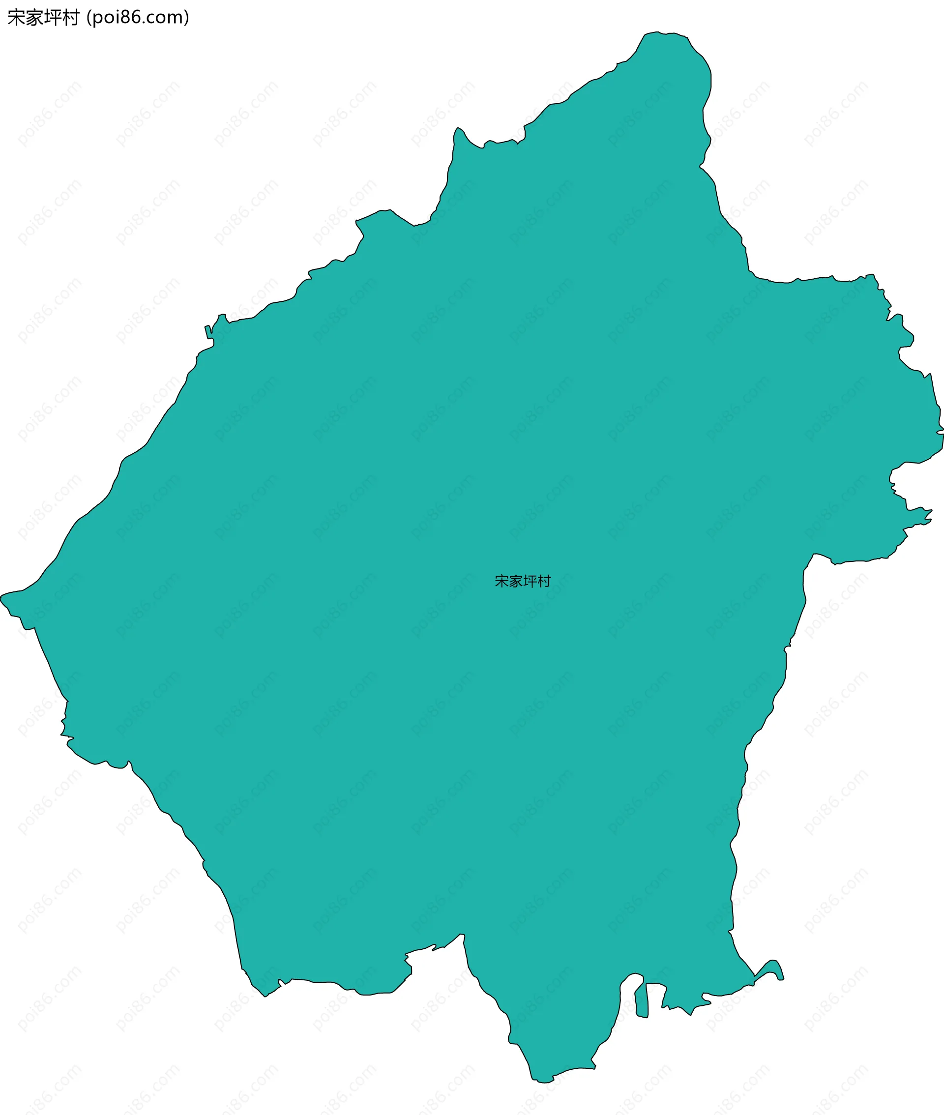 宋家坪村边界地图