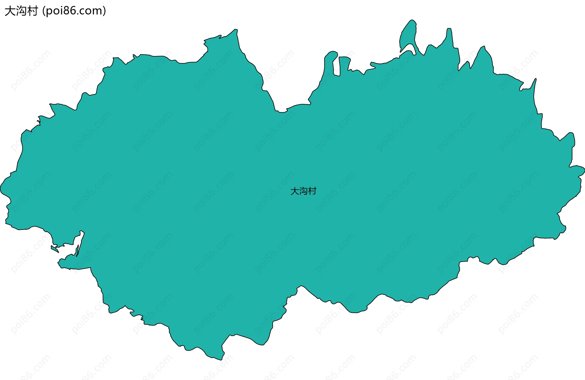大沟村边界地图