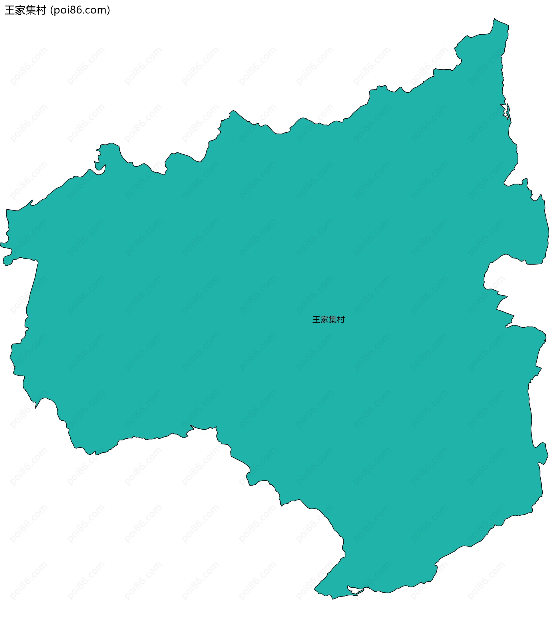 王家集村边界地图