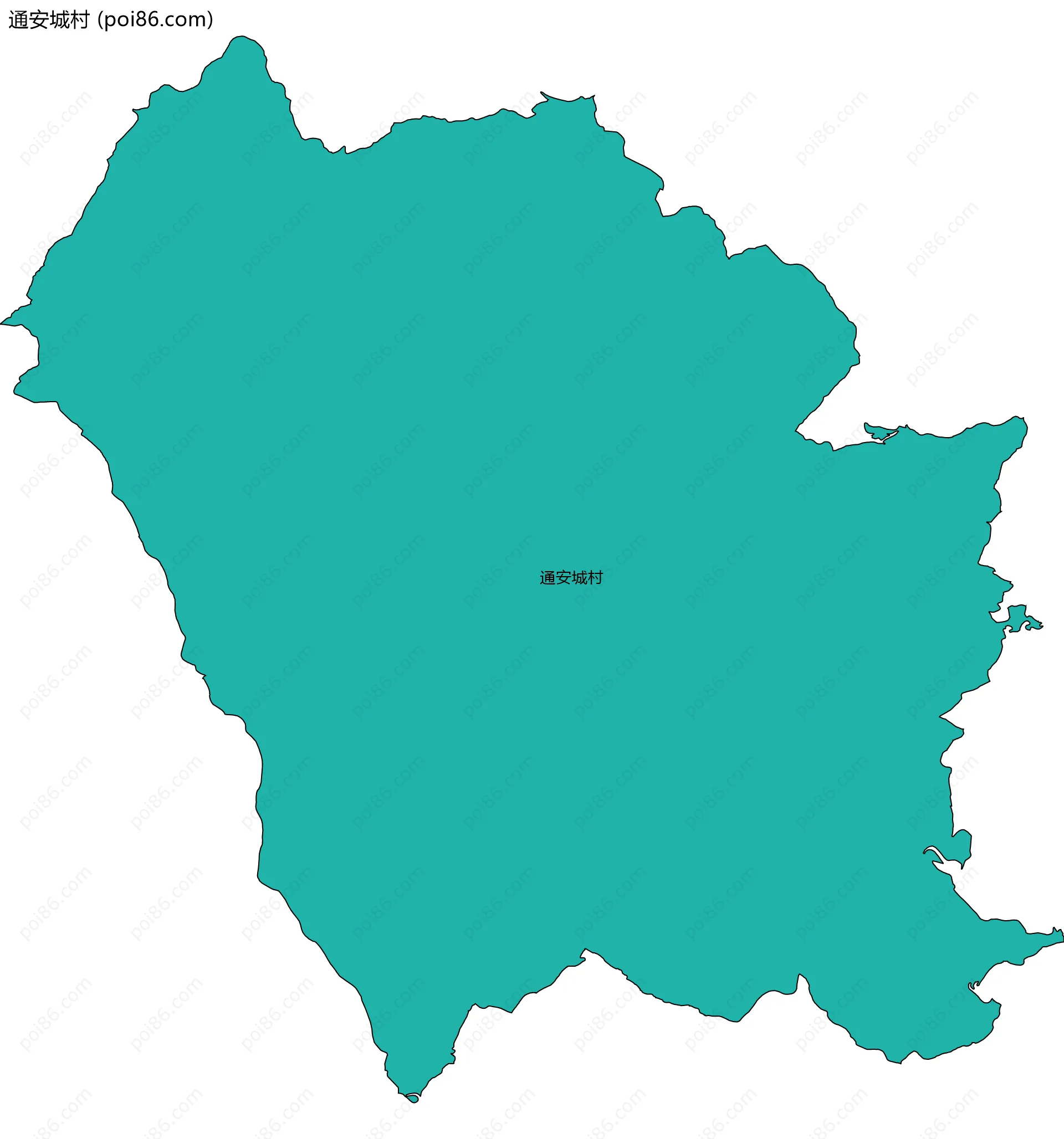 通安城村边界地图