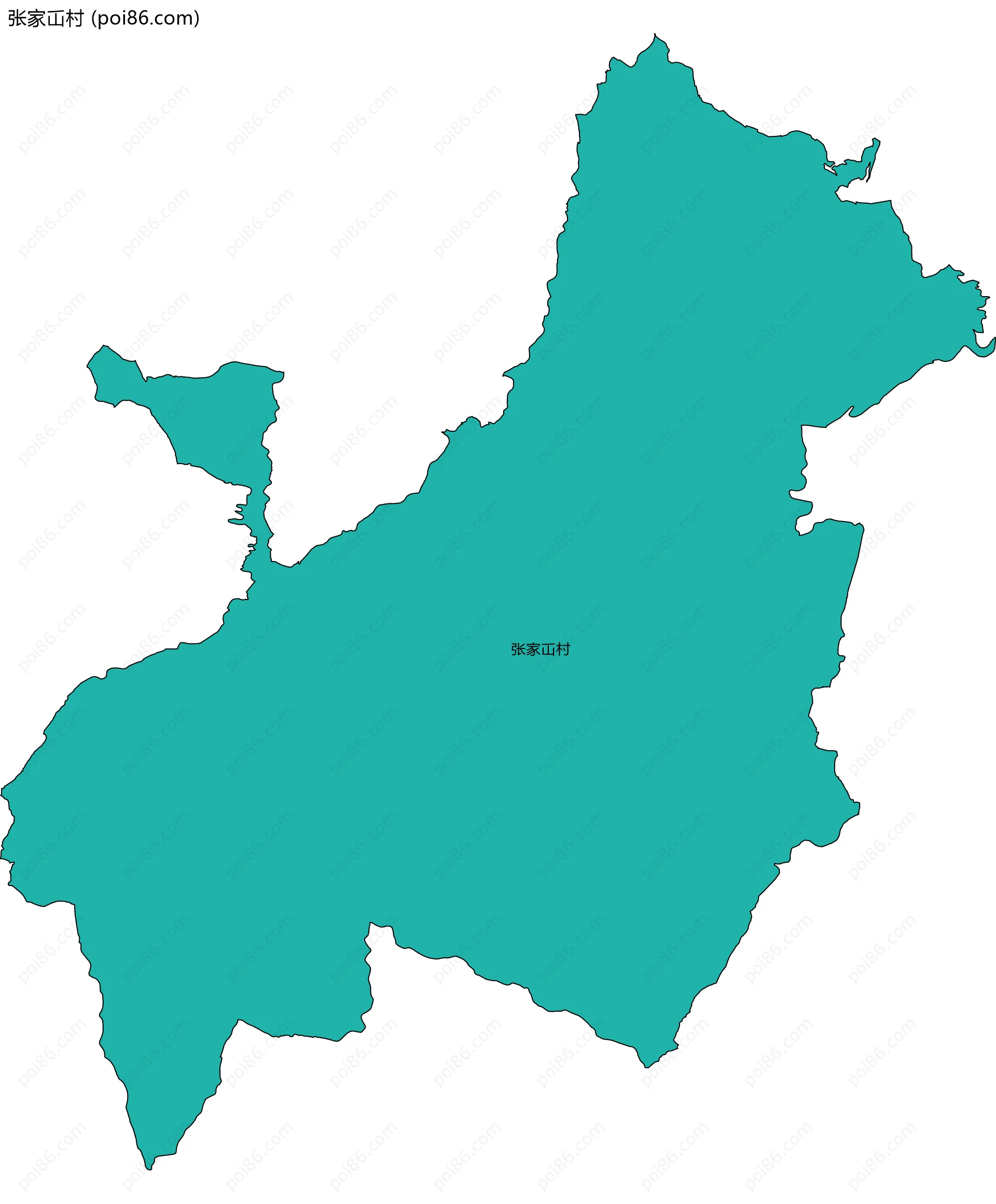 张家屲村边界地图