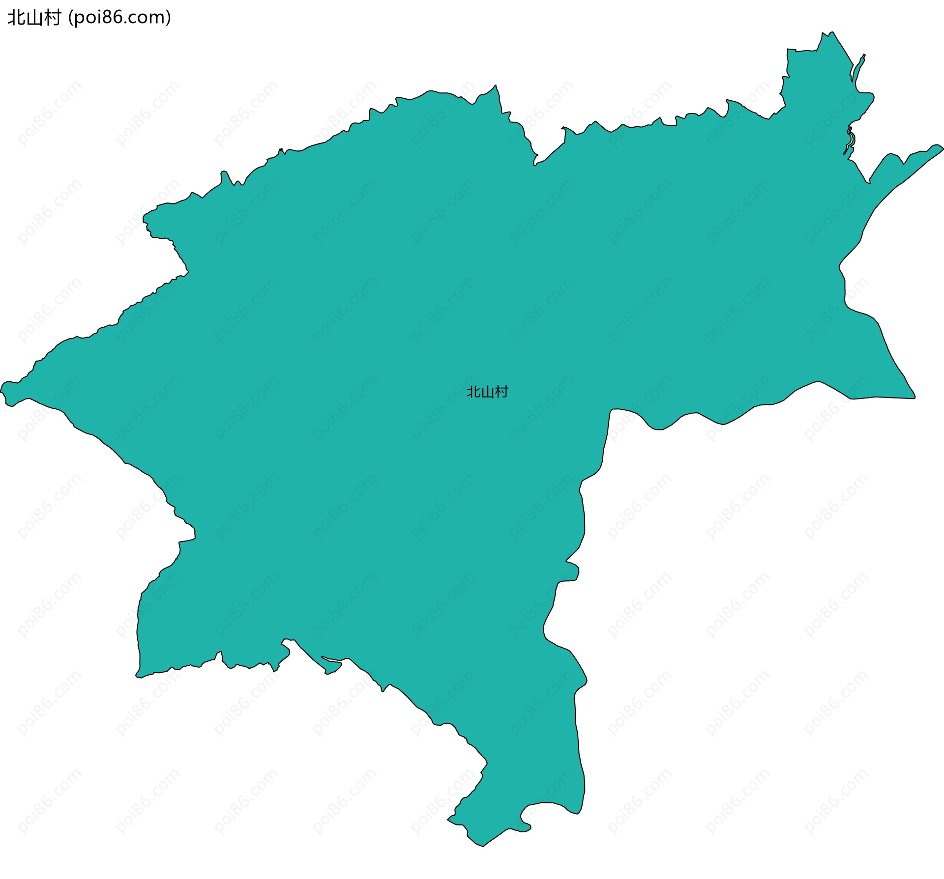 北山村边界地图