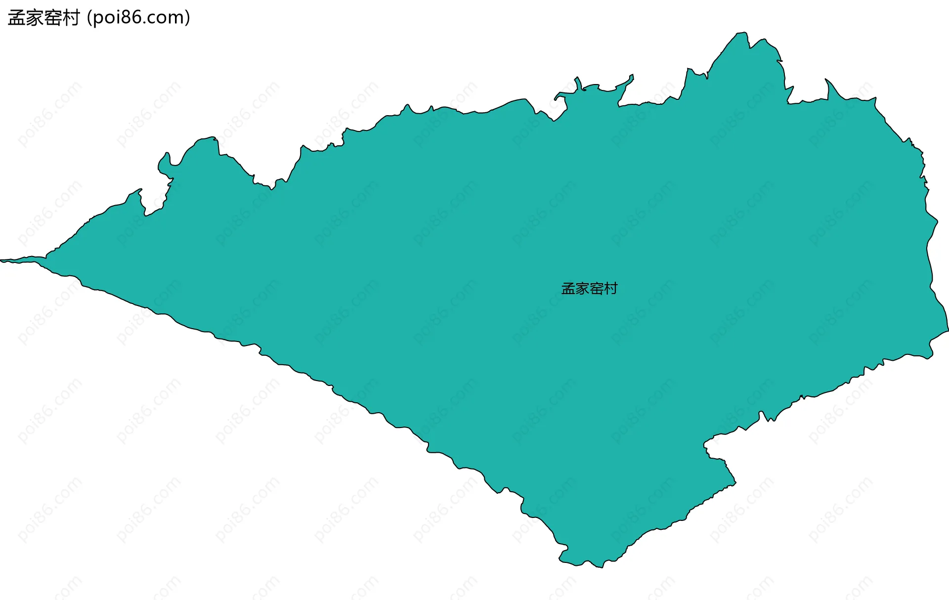 孟家窑村边界地图