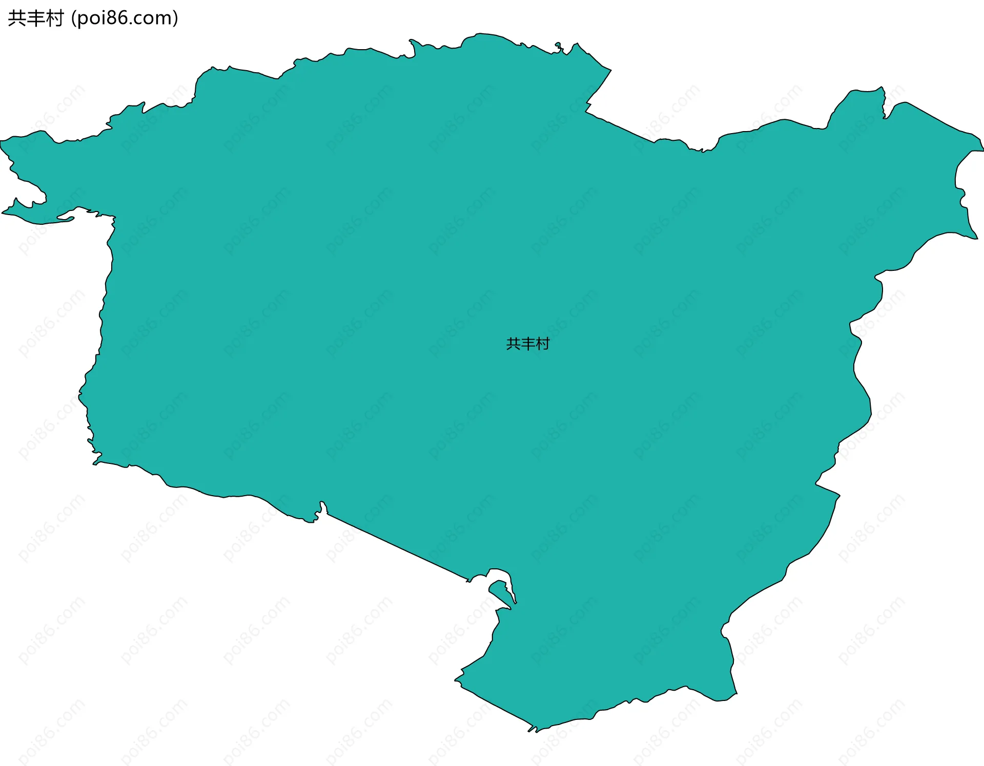 共丰村边界地图
