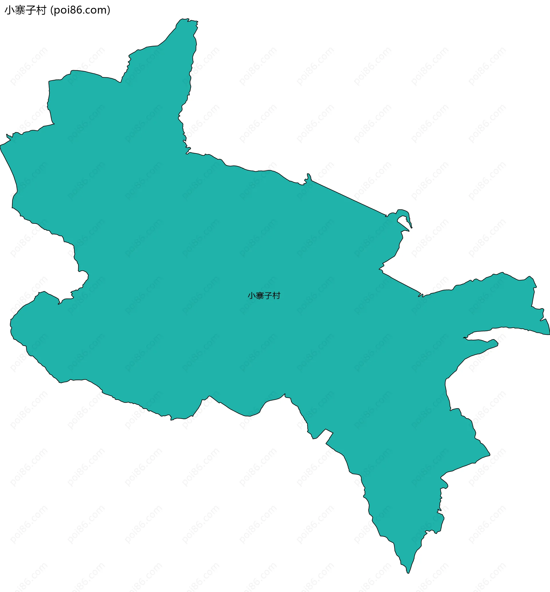 小寨子村边界地图