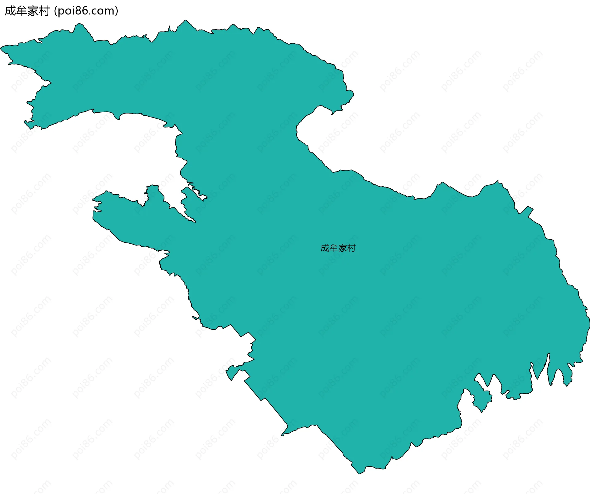 成牟家村边界地图