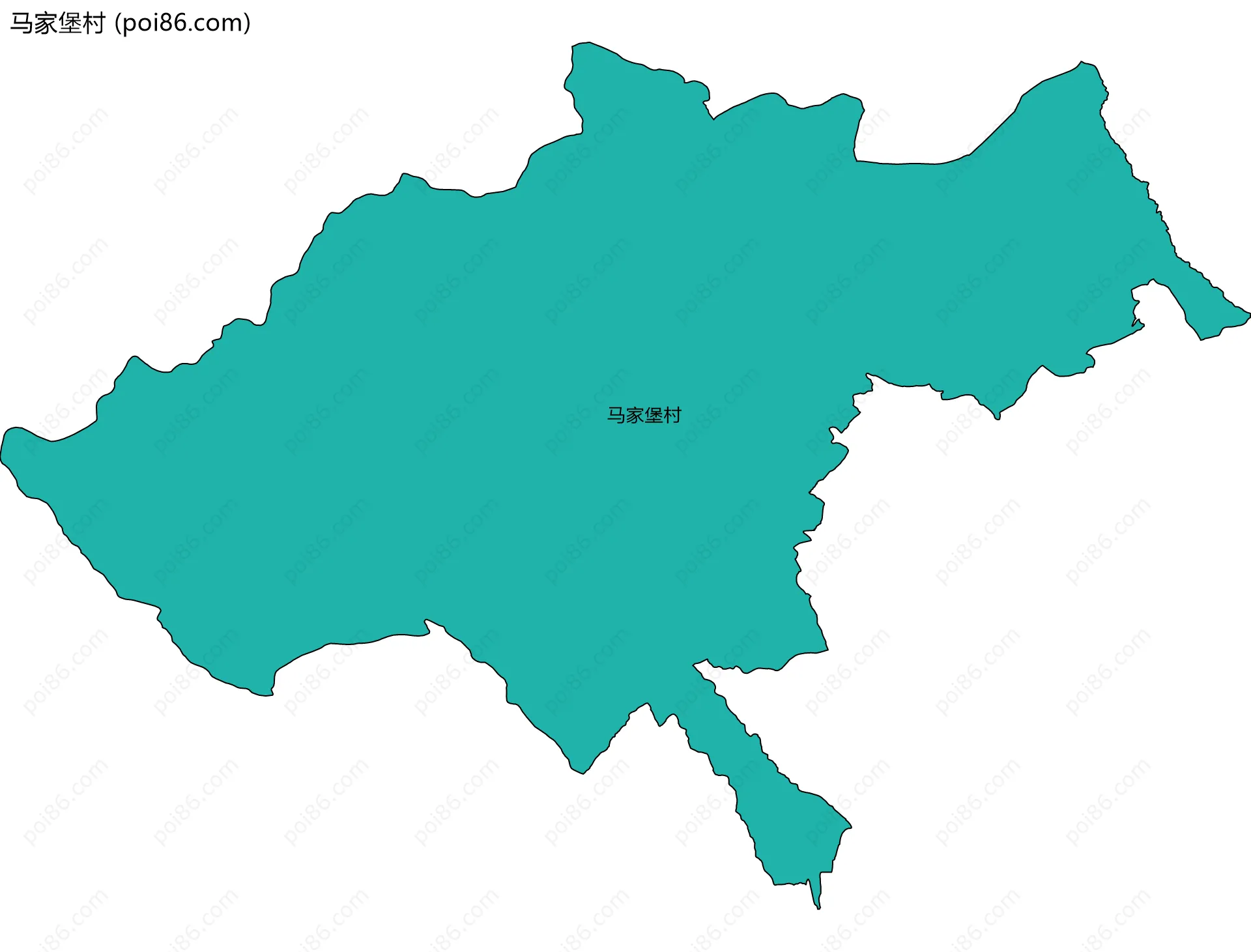 马家堡村边界地图