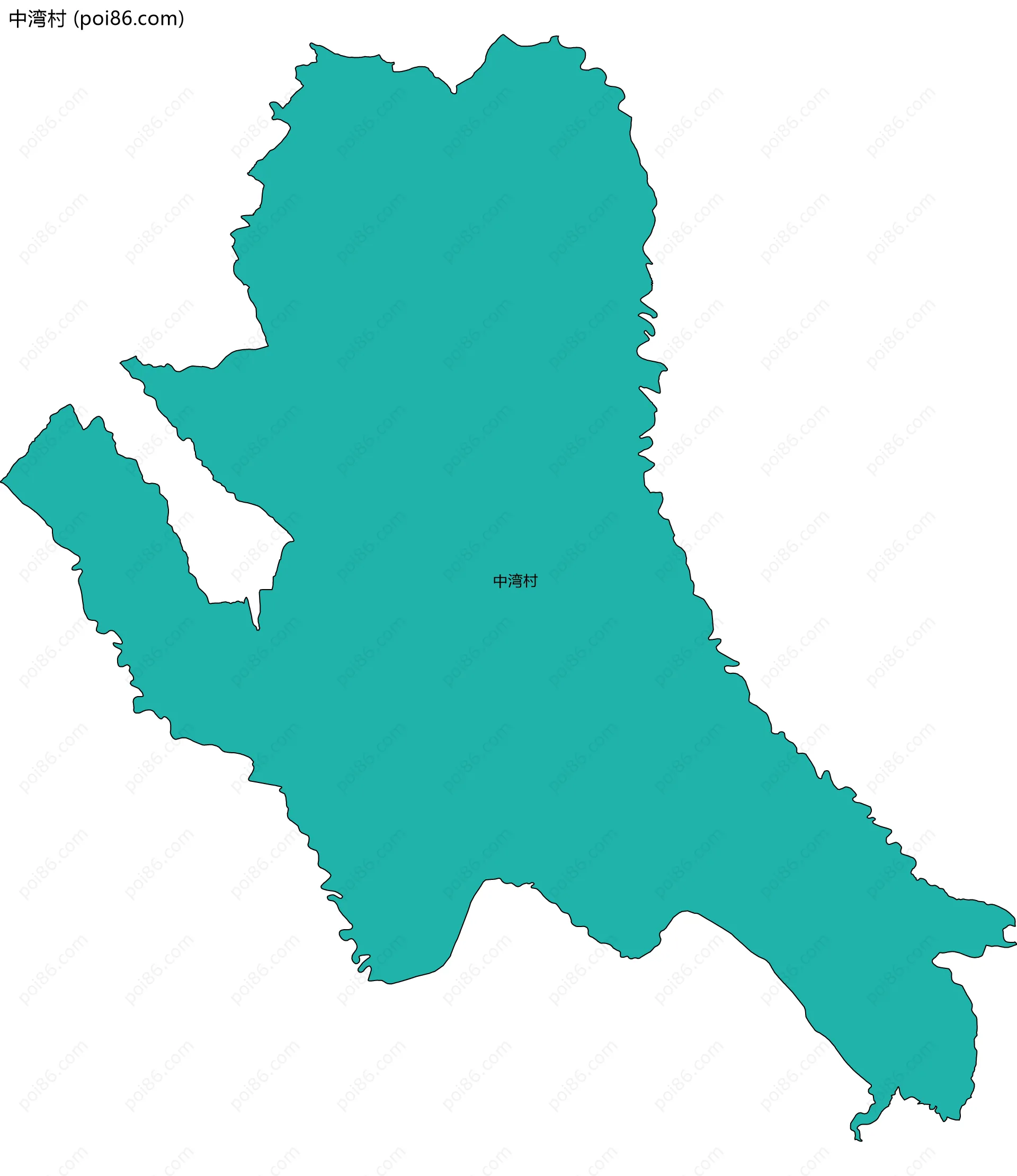 中湾村边界地图