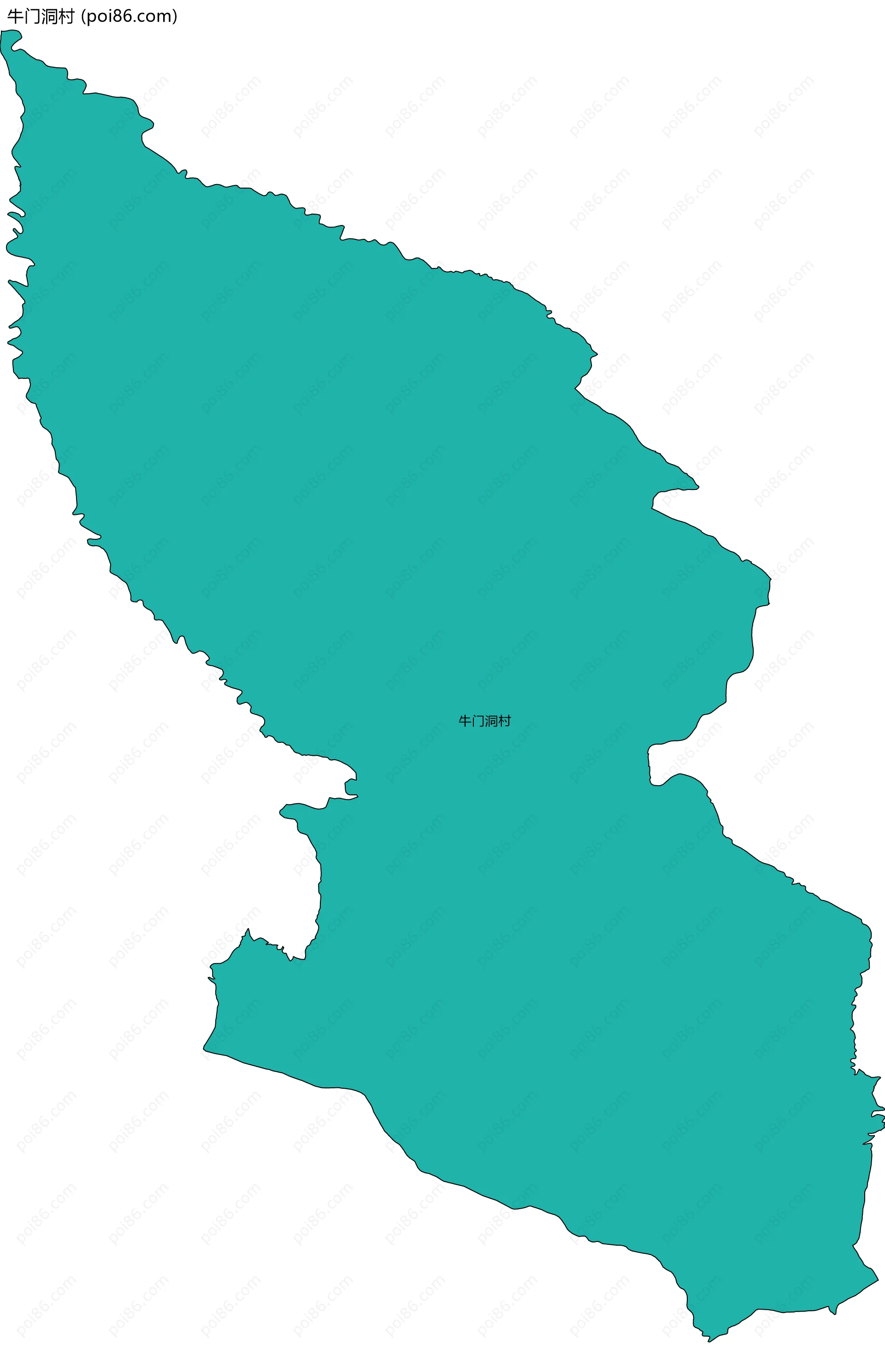 牛门洞村边界地图