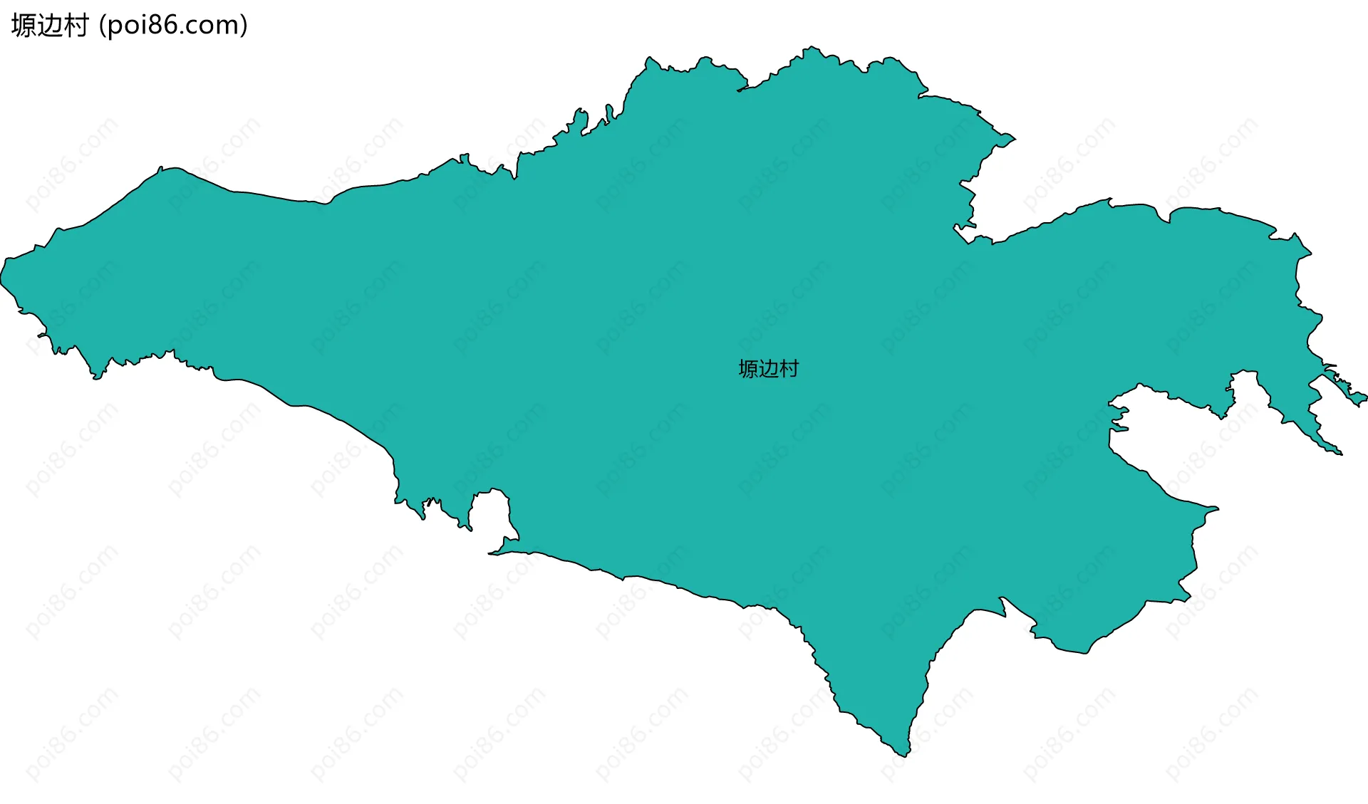 塬边村边界地图