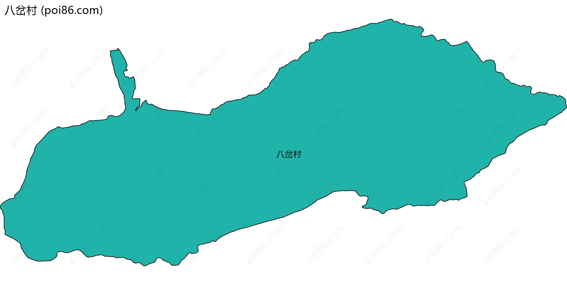 八岔村边界地图