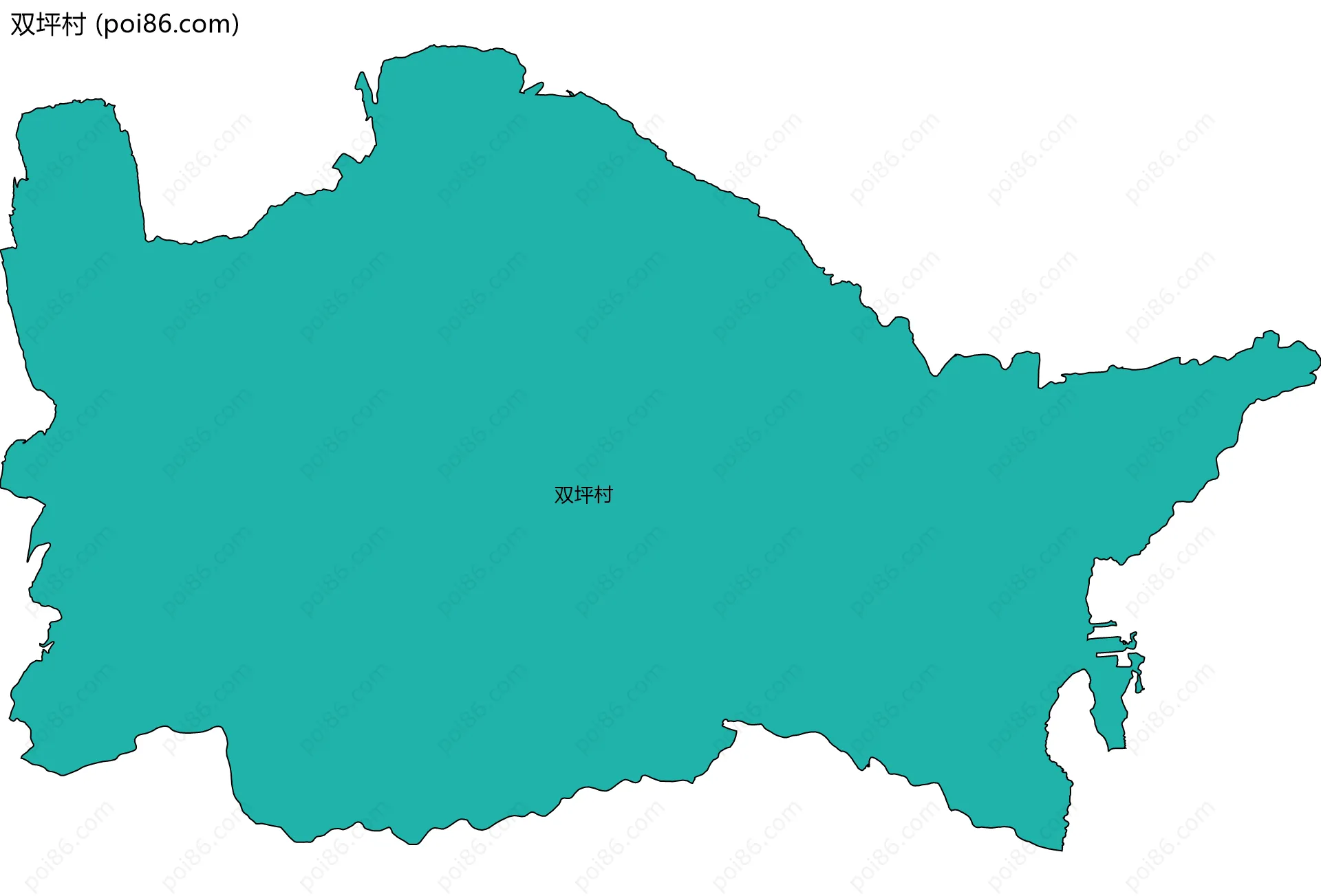 双坪村边界地图