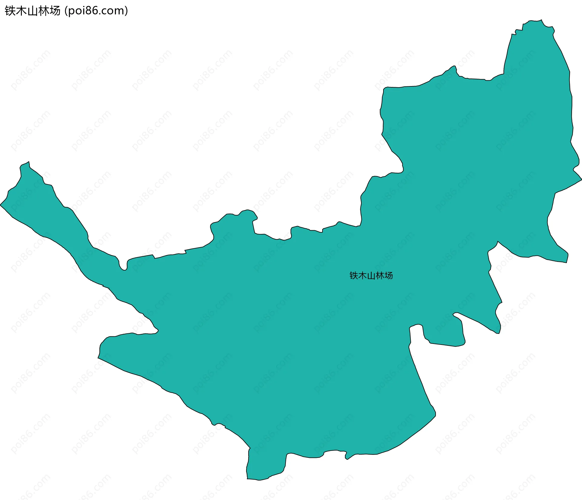 铁木山林场边界地图