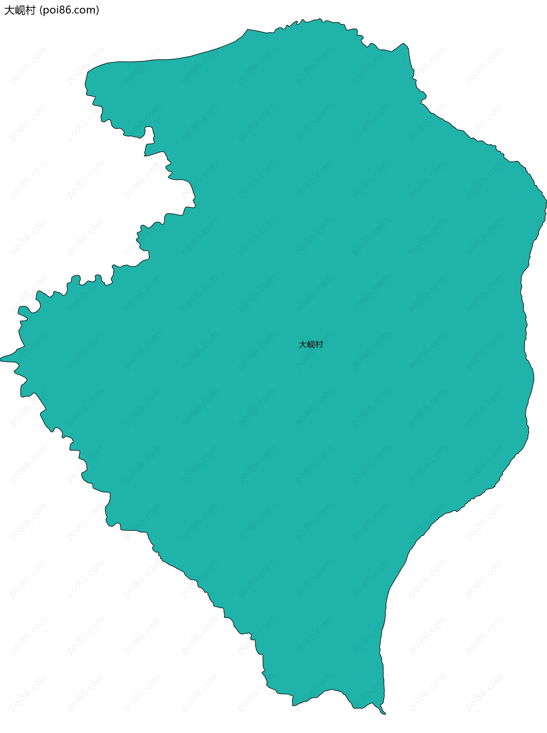 大岘村边界地图