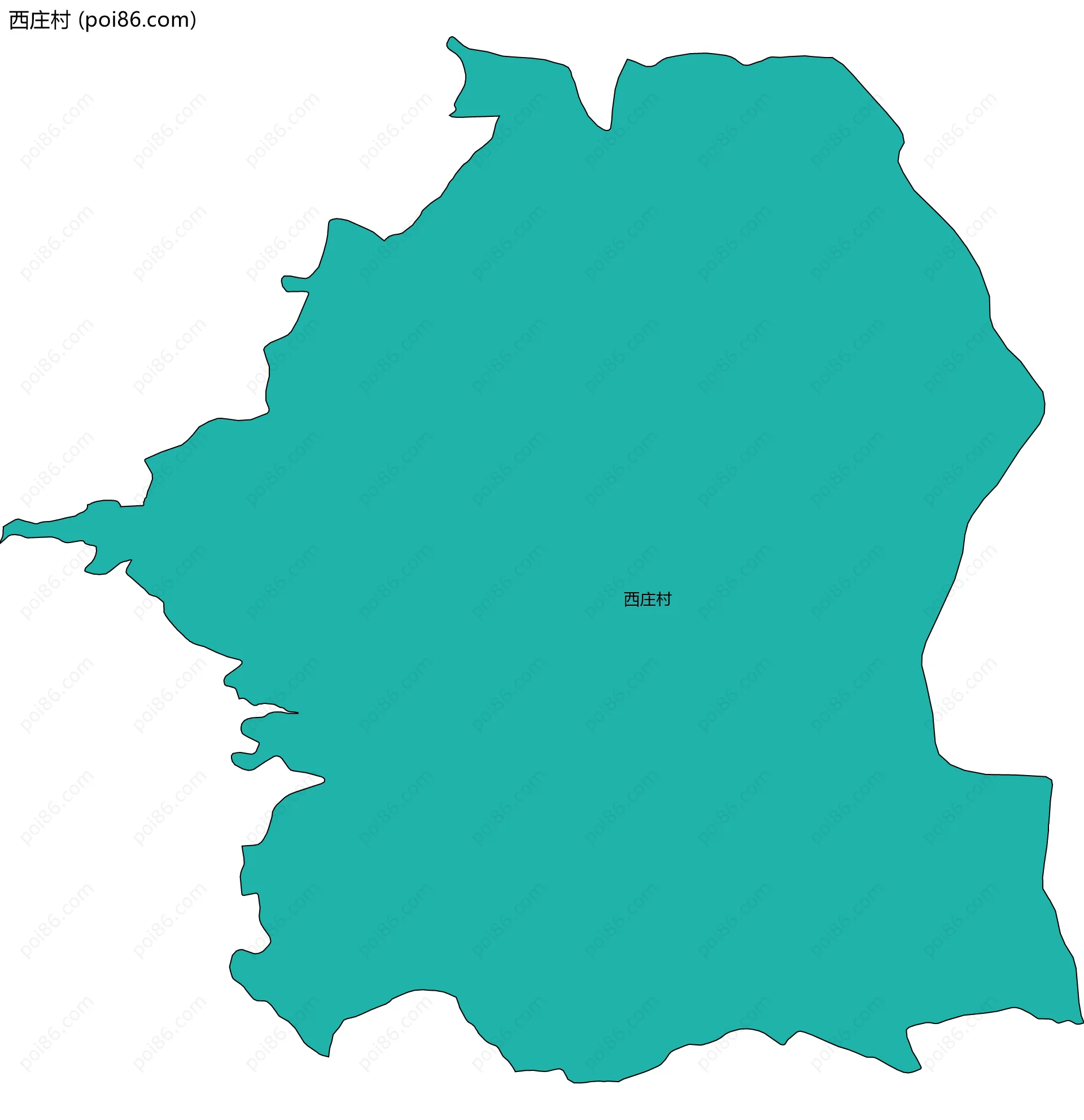 西庄村边界地图
