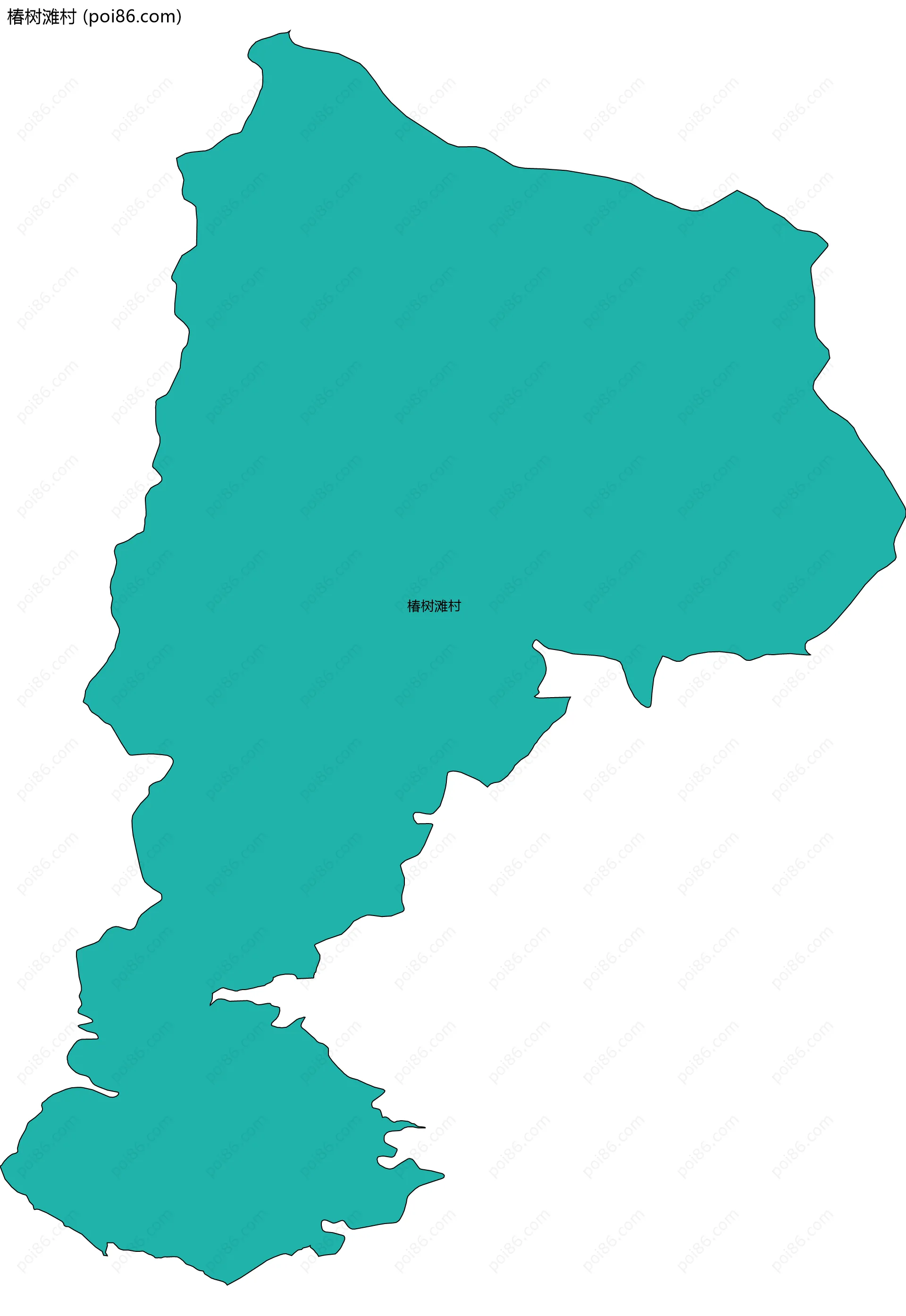 椿树滩村边界地图