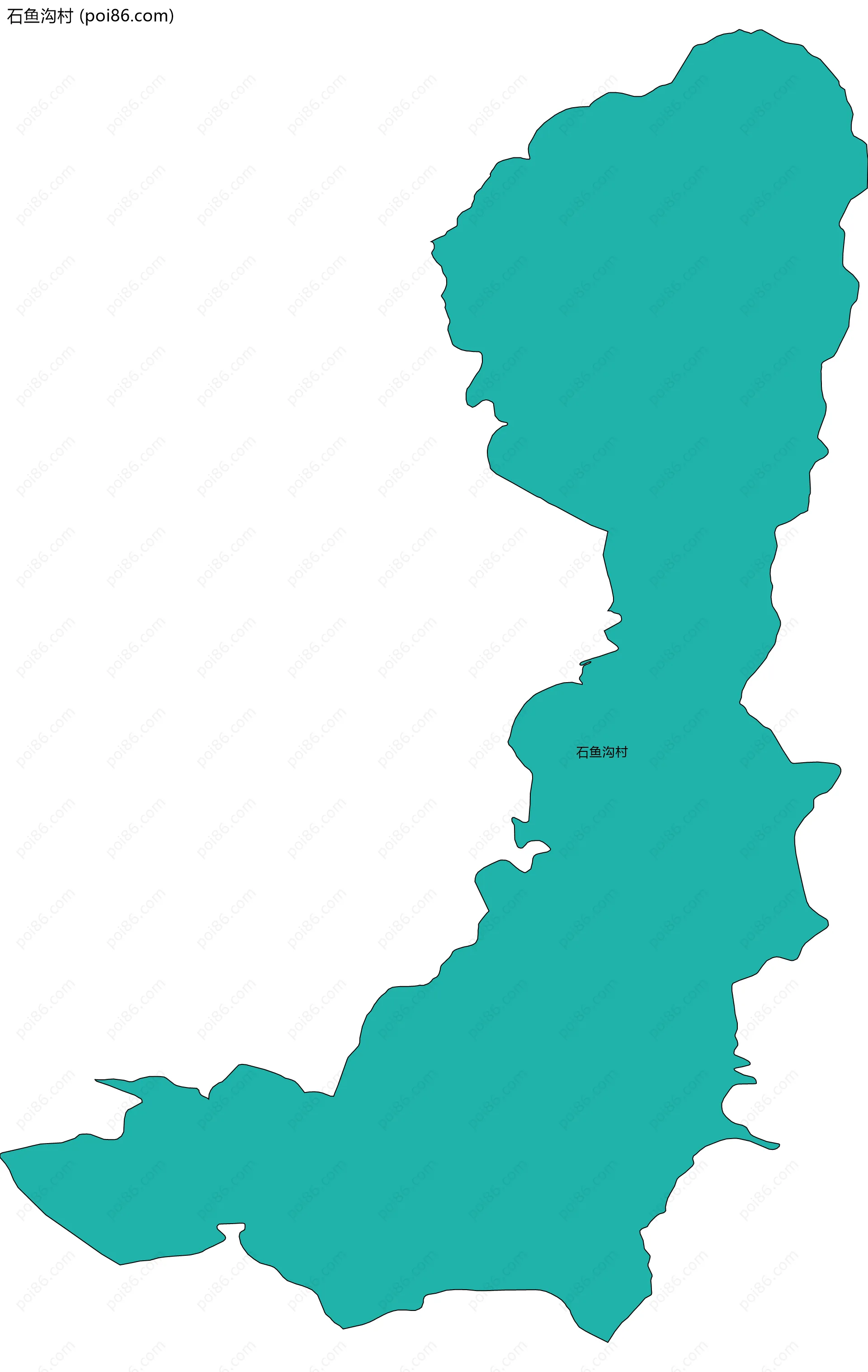 石鱼沟村边界地图