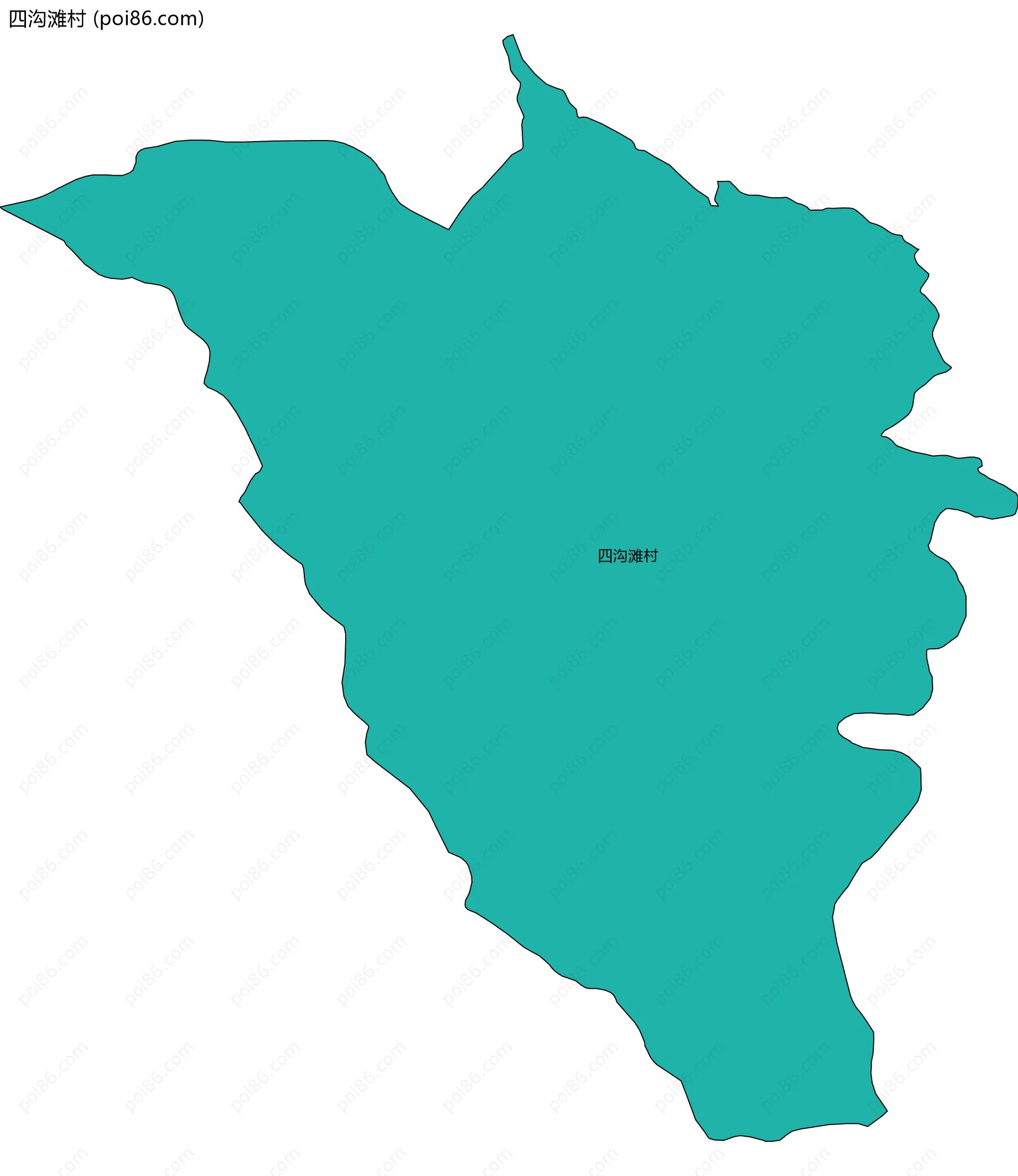 四沟滩村边界地图