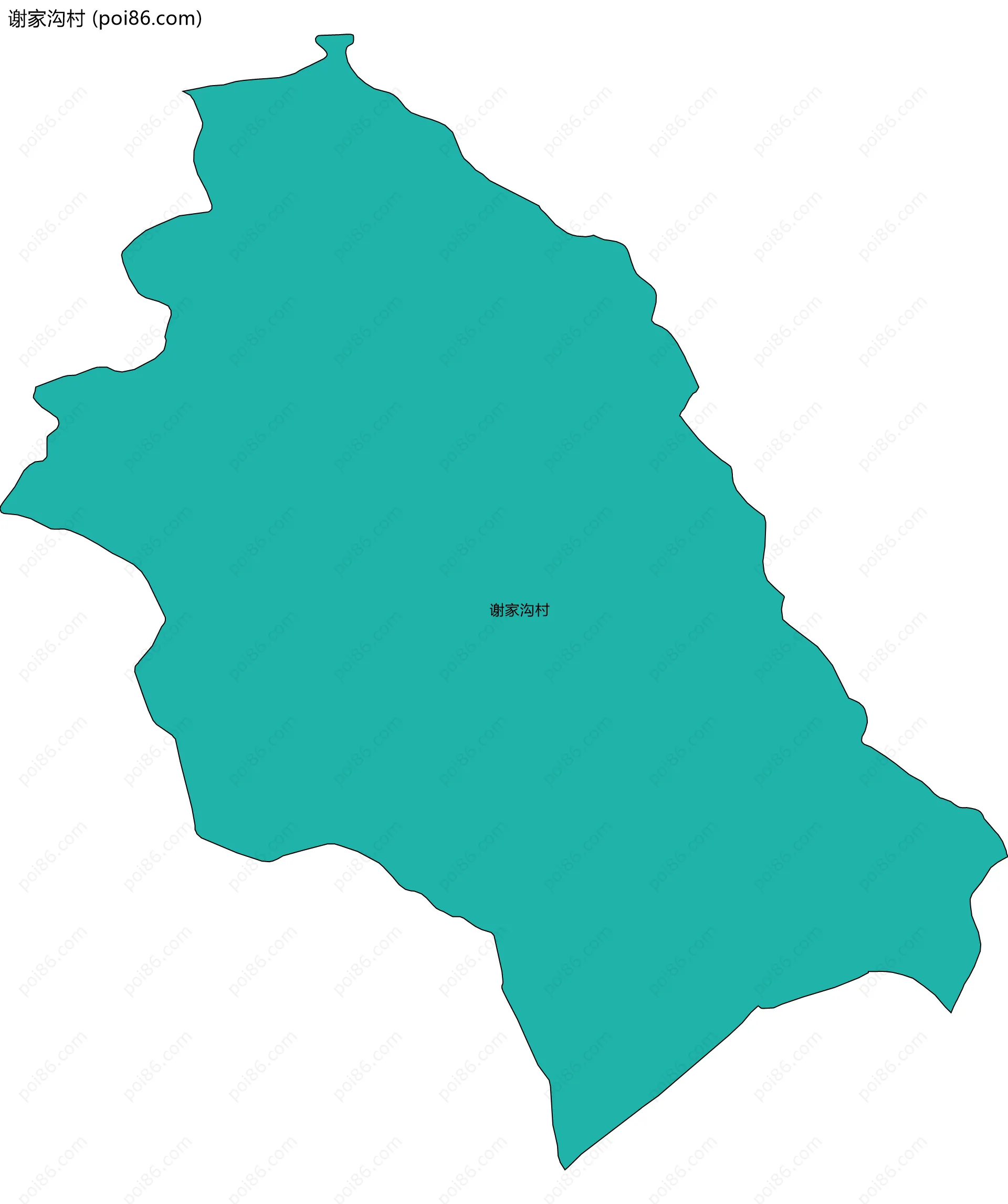 谢家沟村边界地图