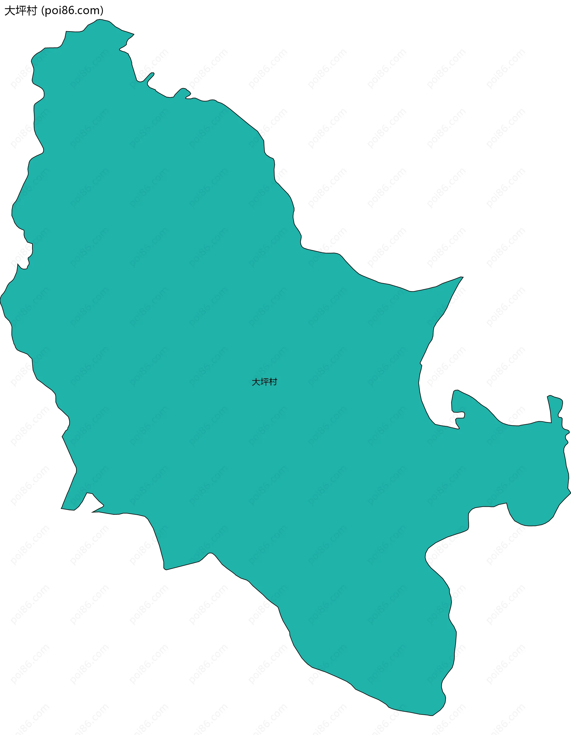 大坪村边界地图