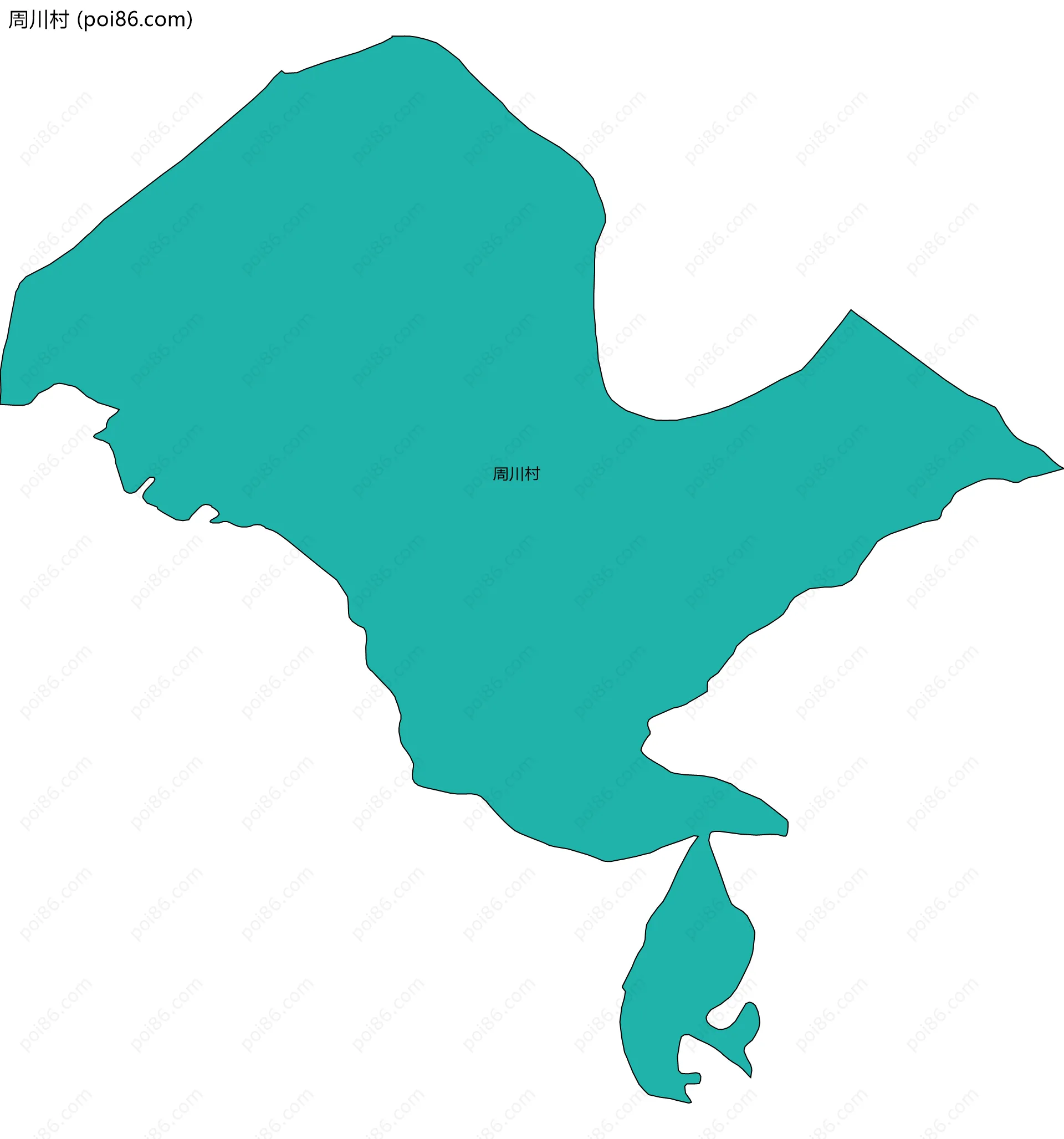 周川村边界地图