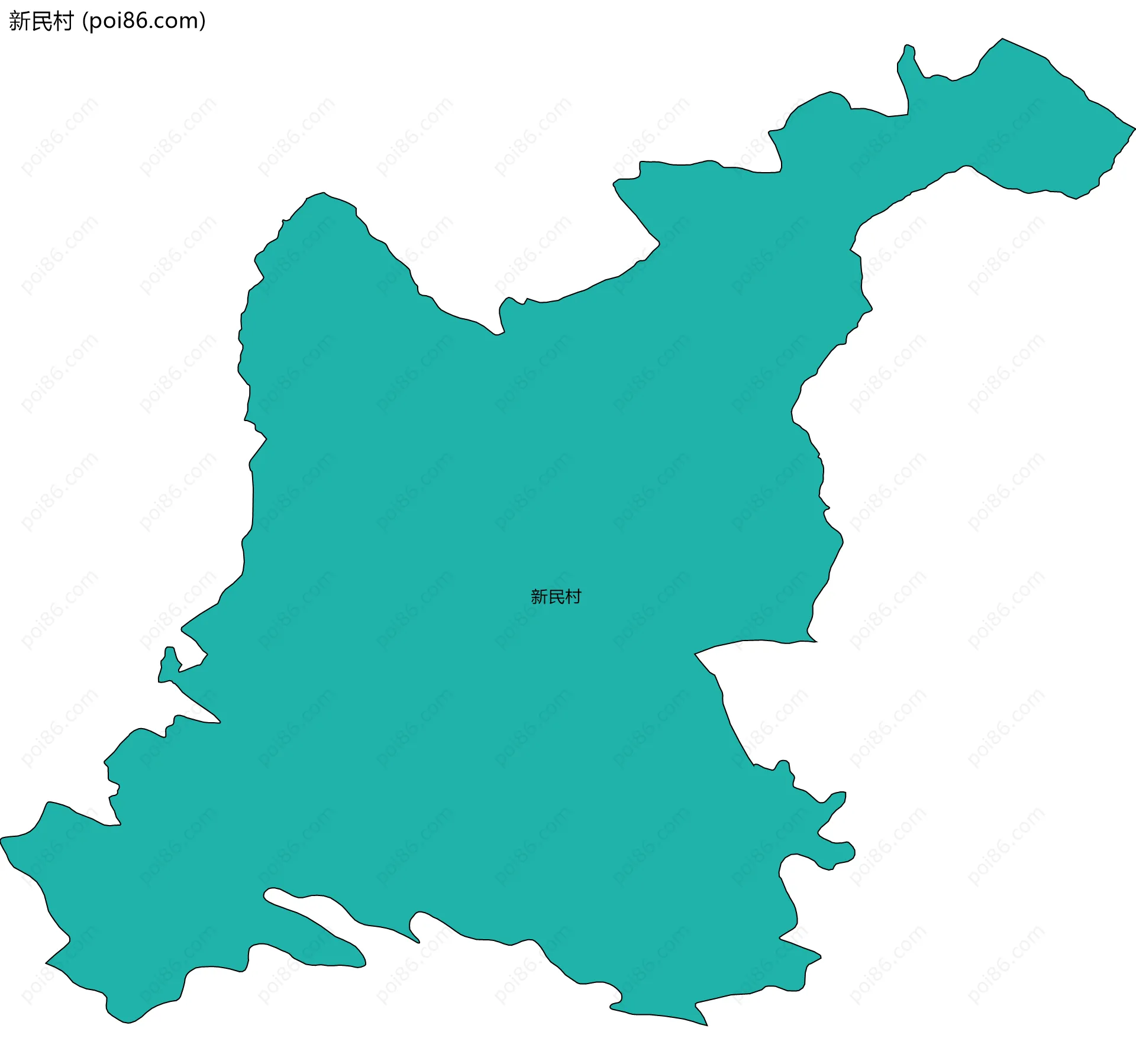 新民村边界地图