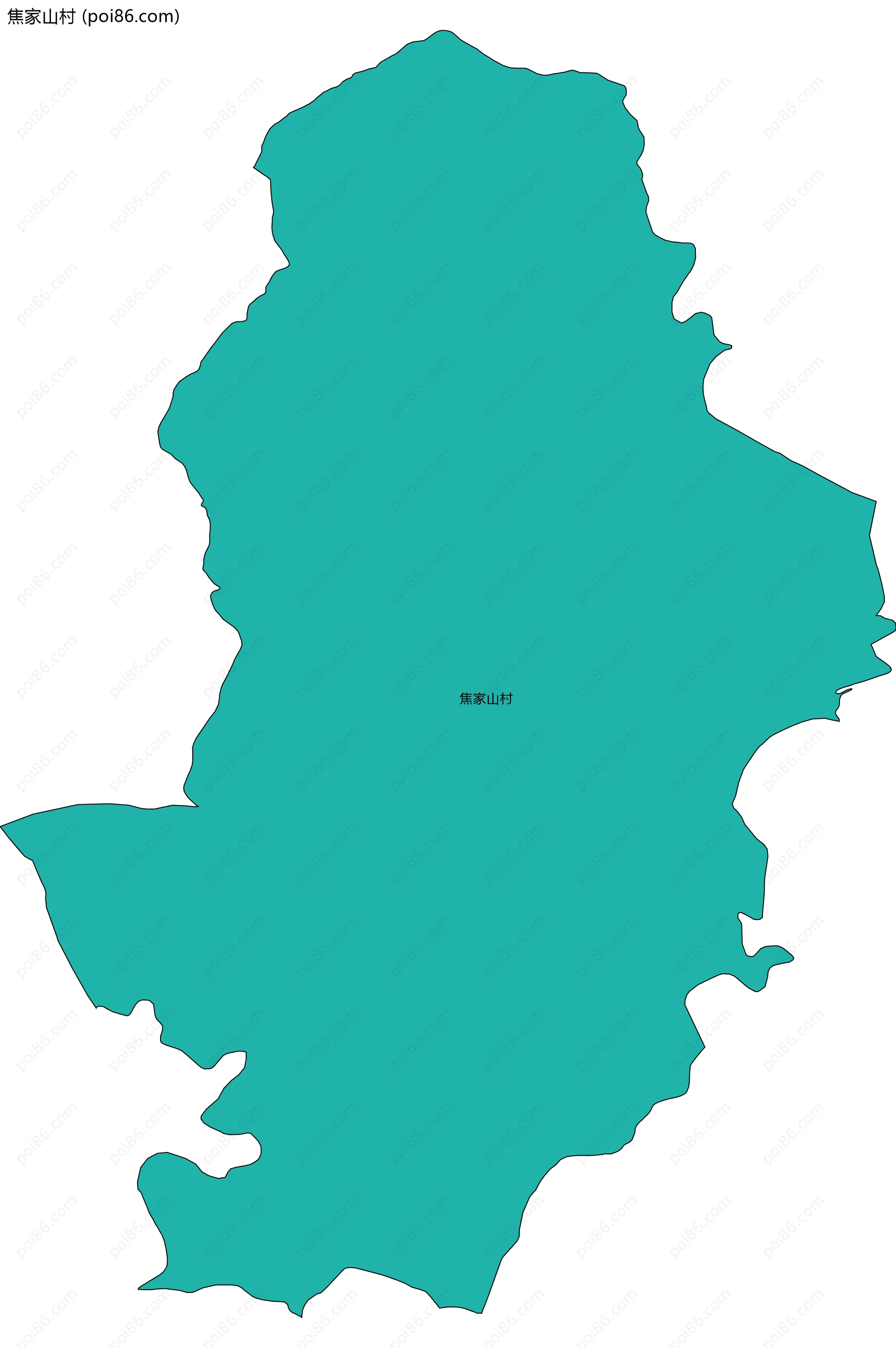 焦家山村边界地图