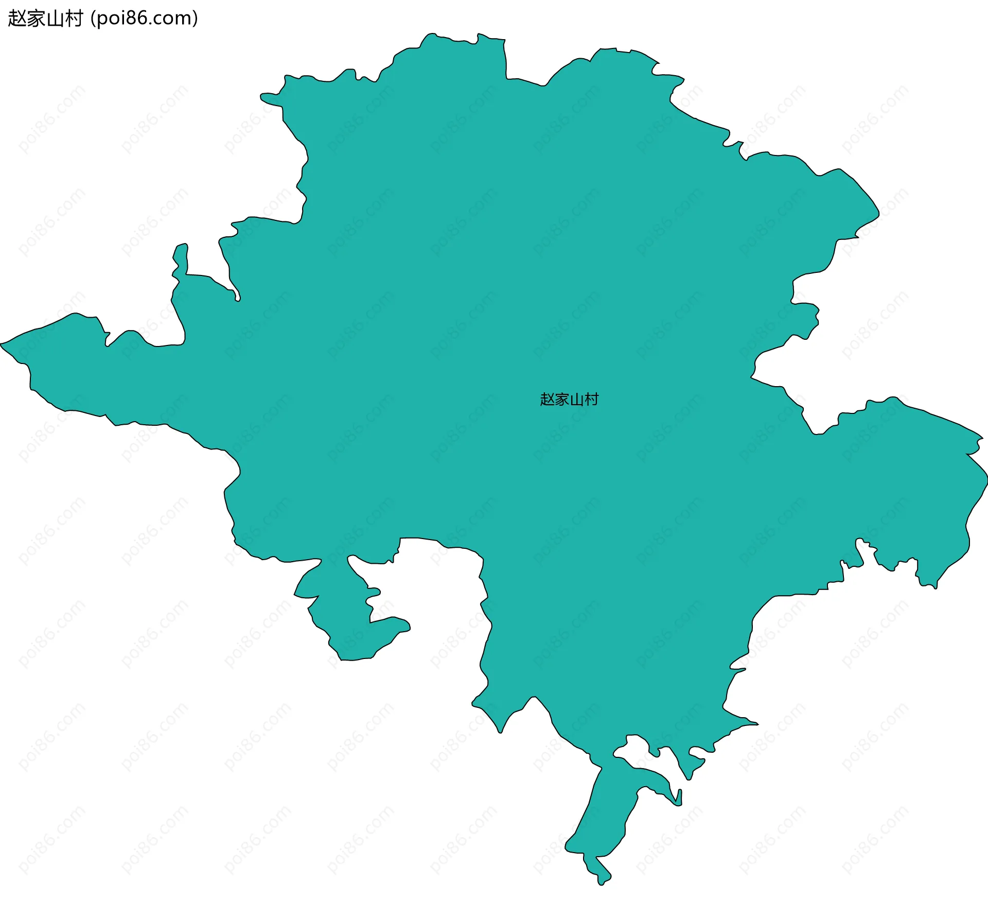 赵家山村边界地图