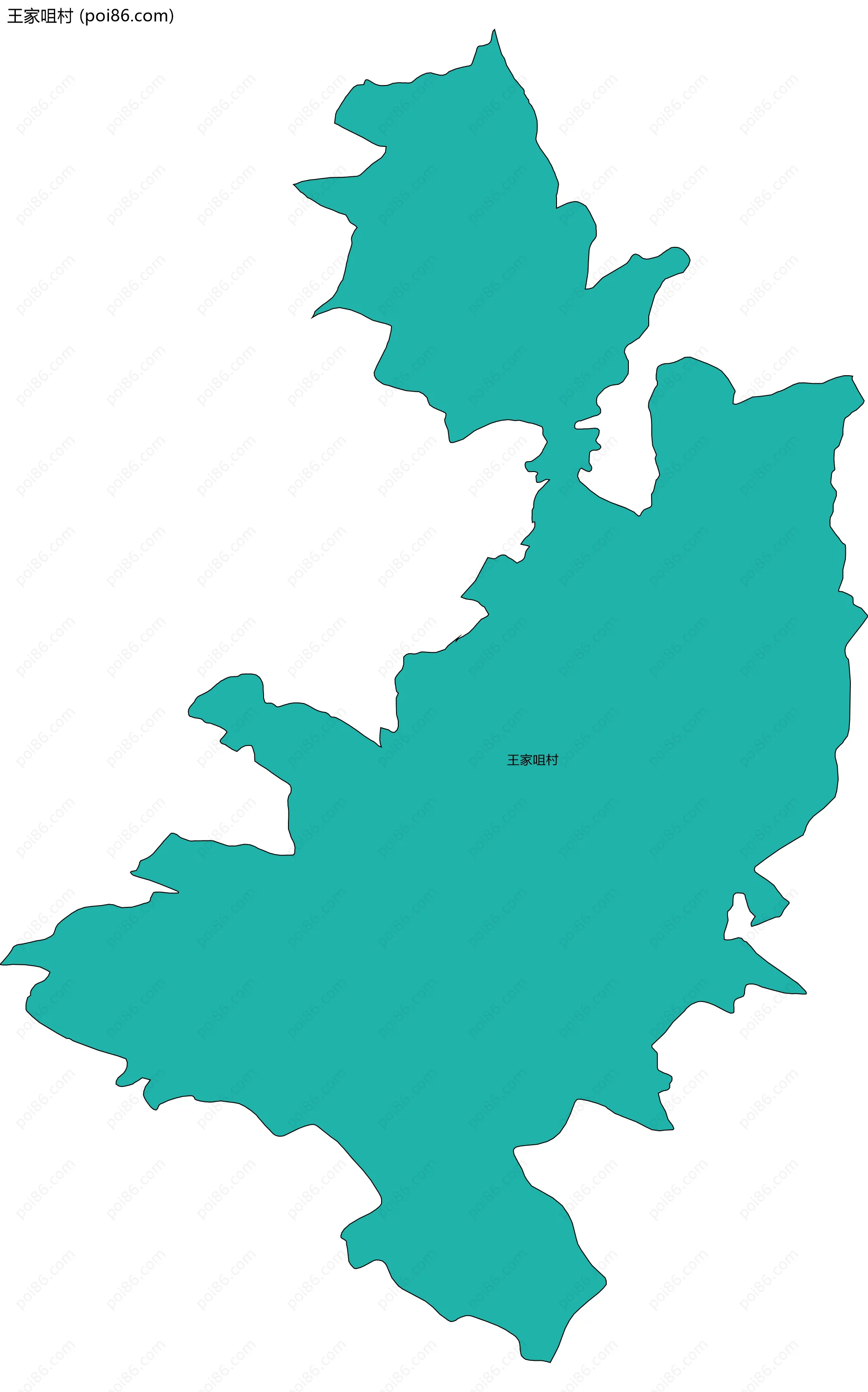 王家咀村边界地图