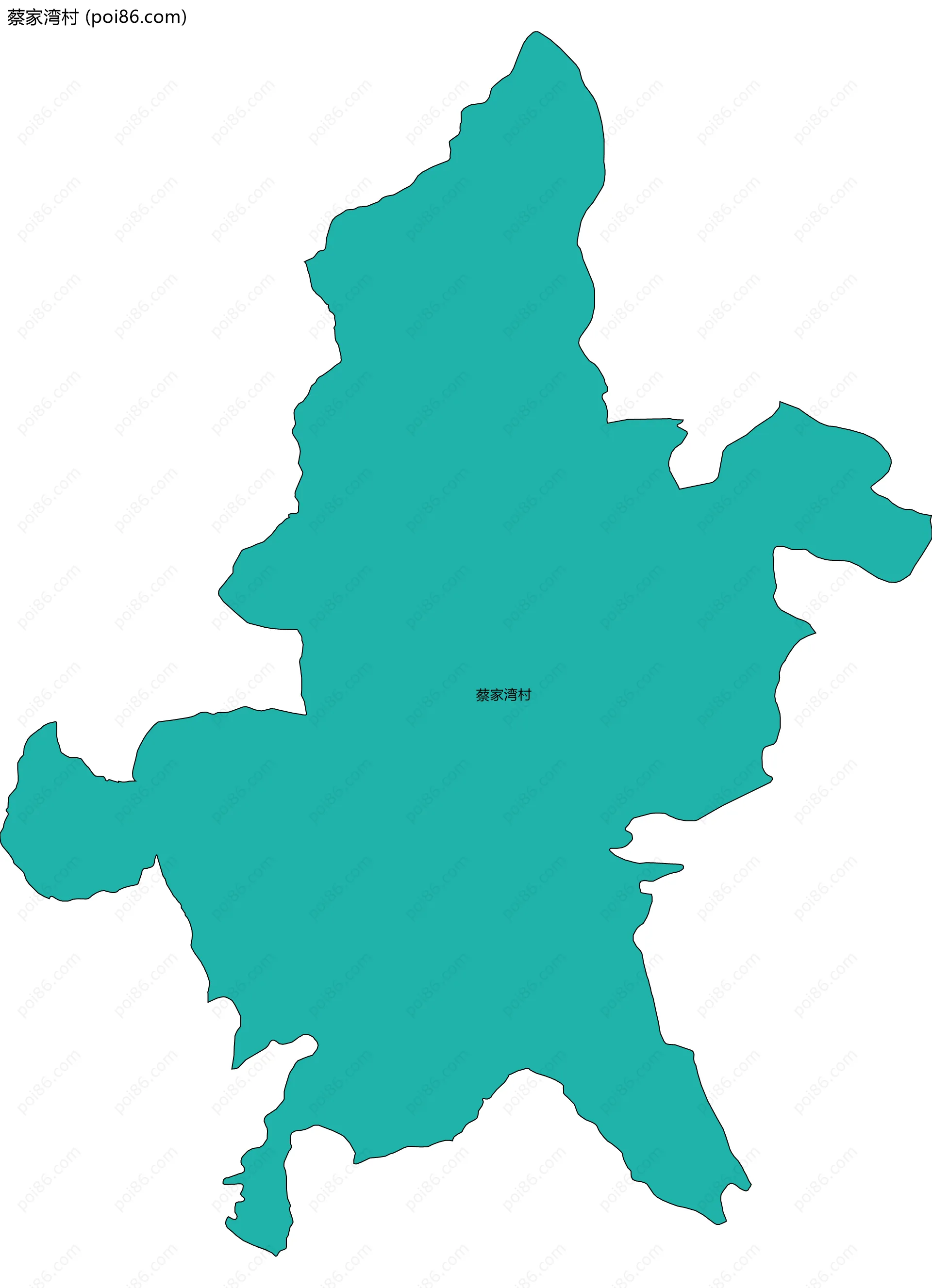 蔡家湾村边界地图