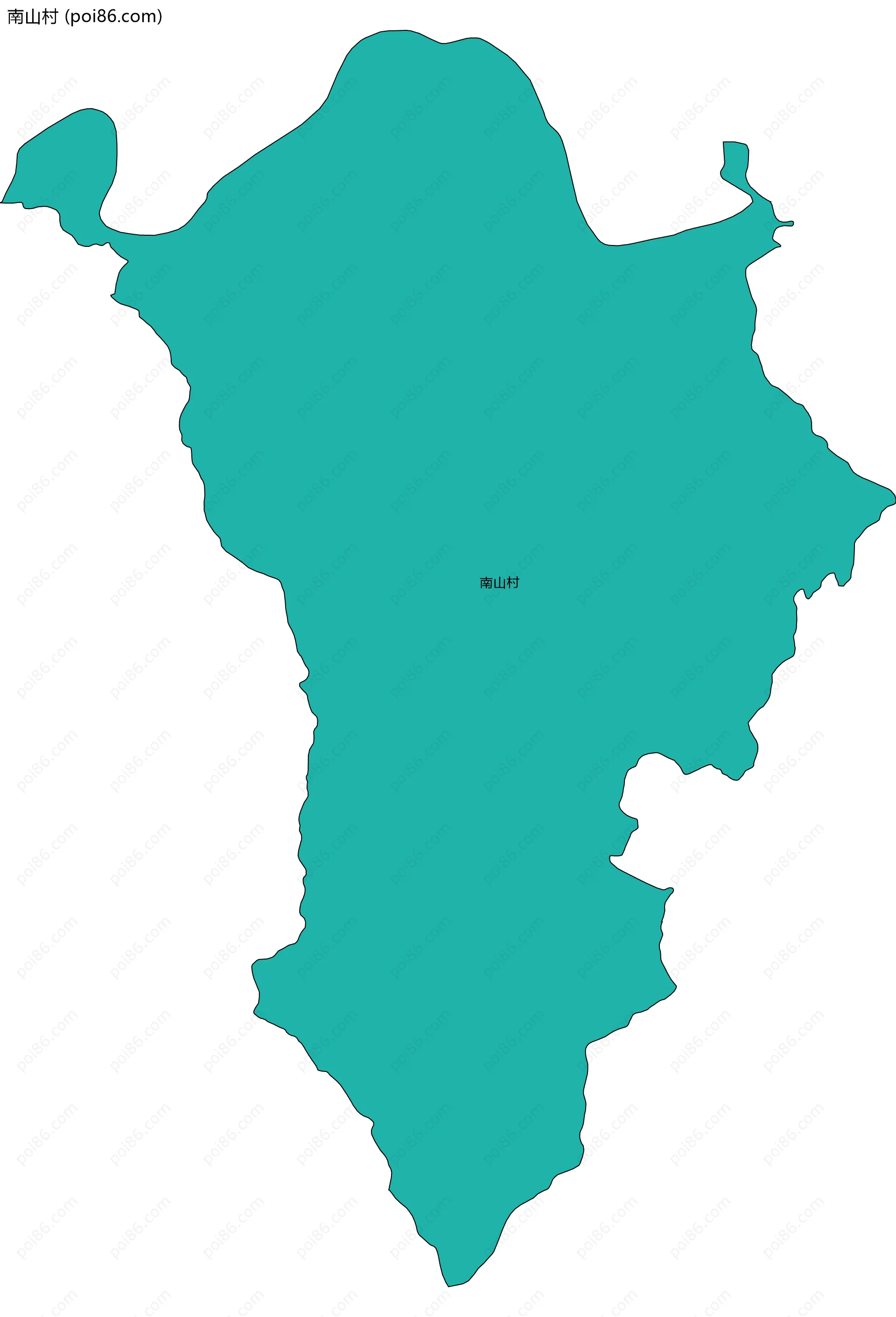 南山村边界地图