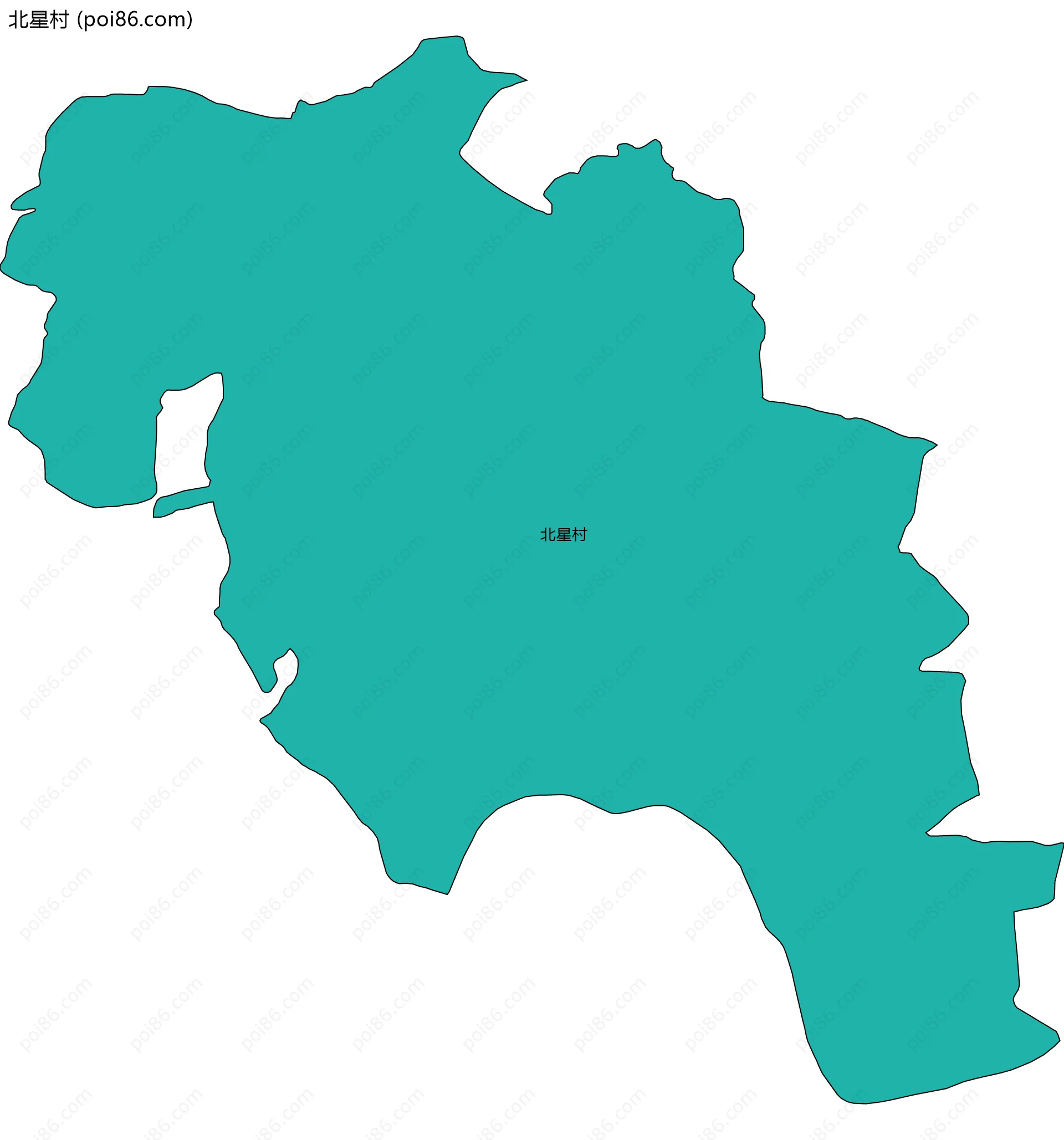 北星村边界地图