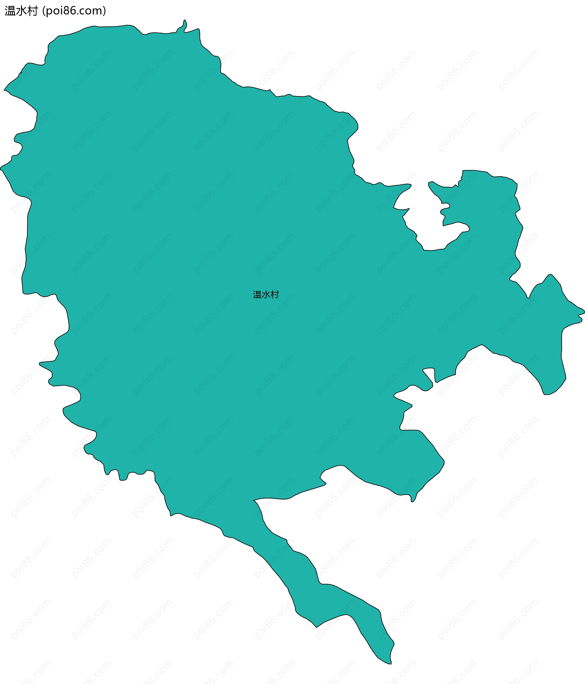 温水村边界地图