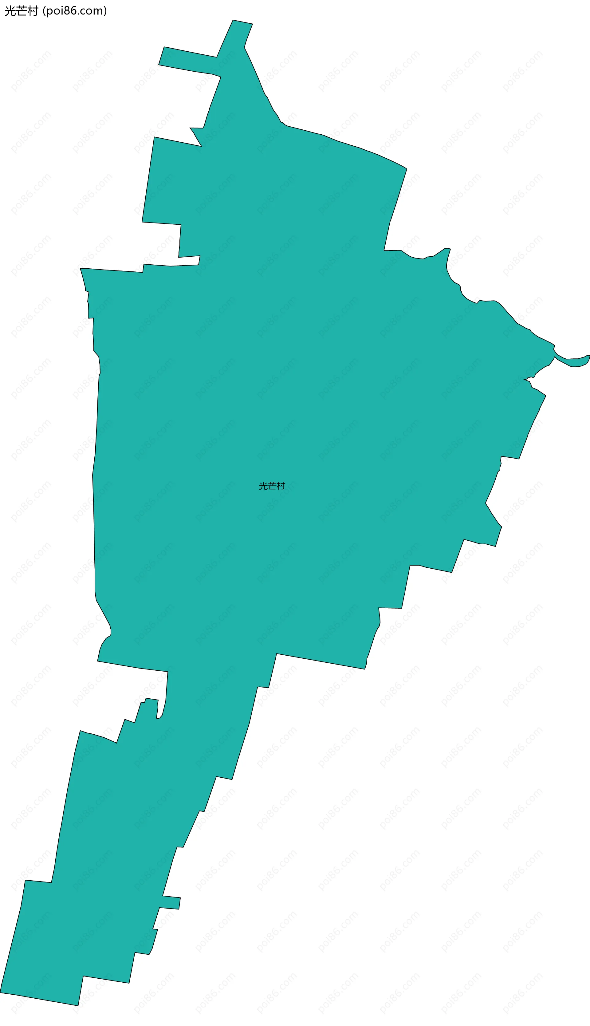 光芒村边界地图