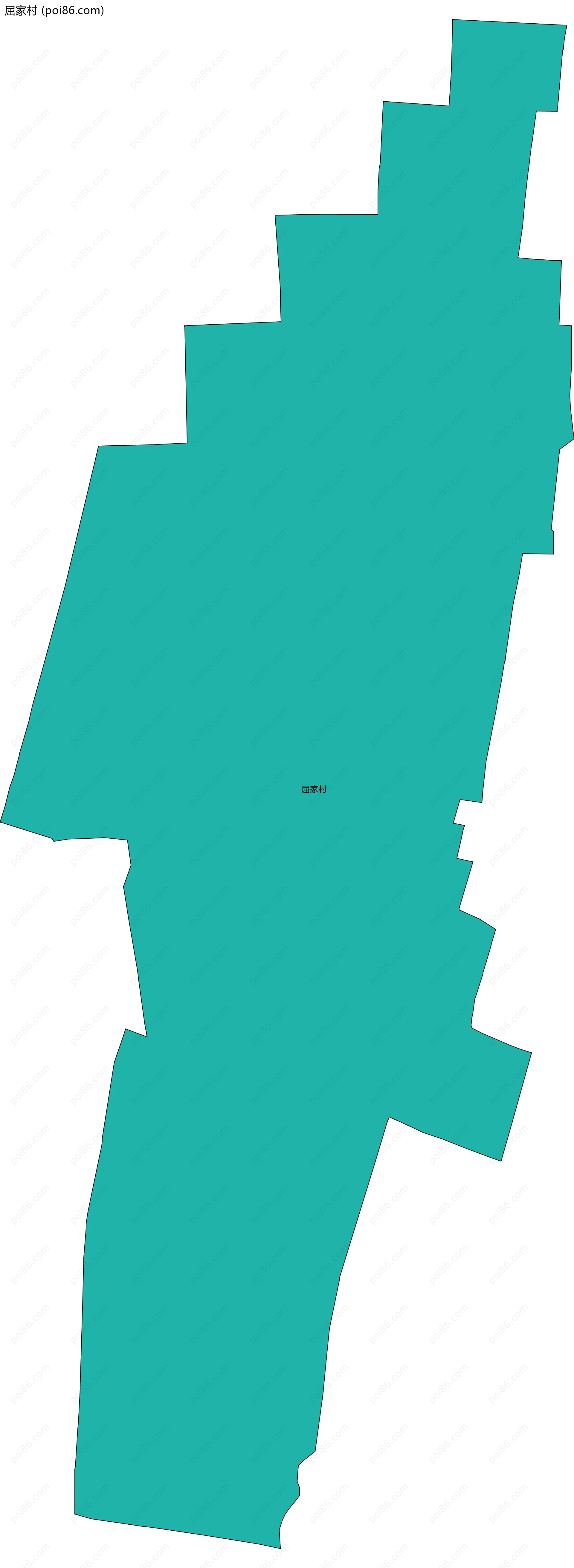 屈家村边界地图