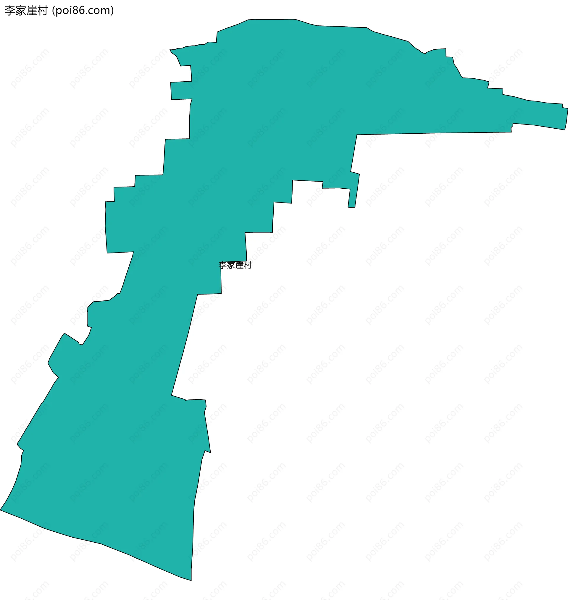 李家崖村边界地图