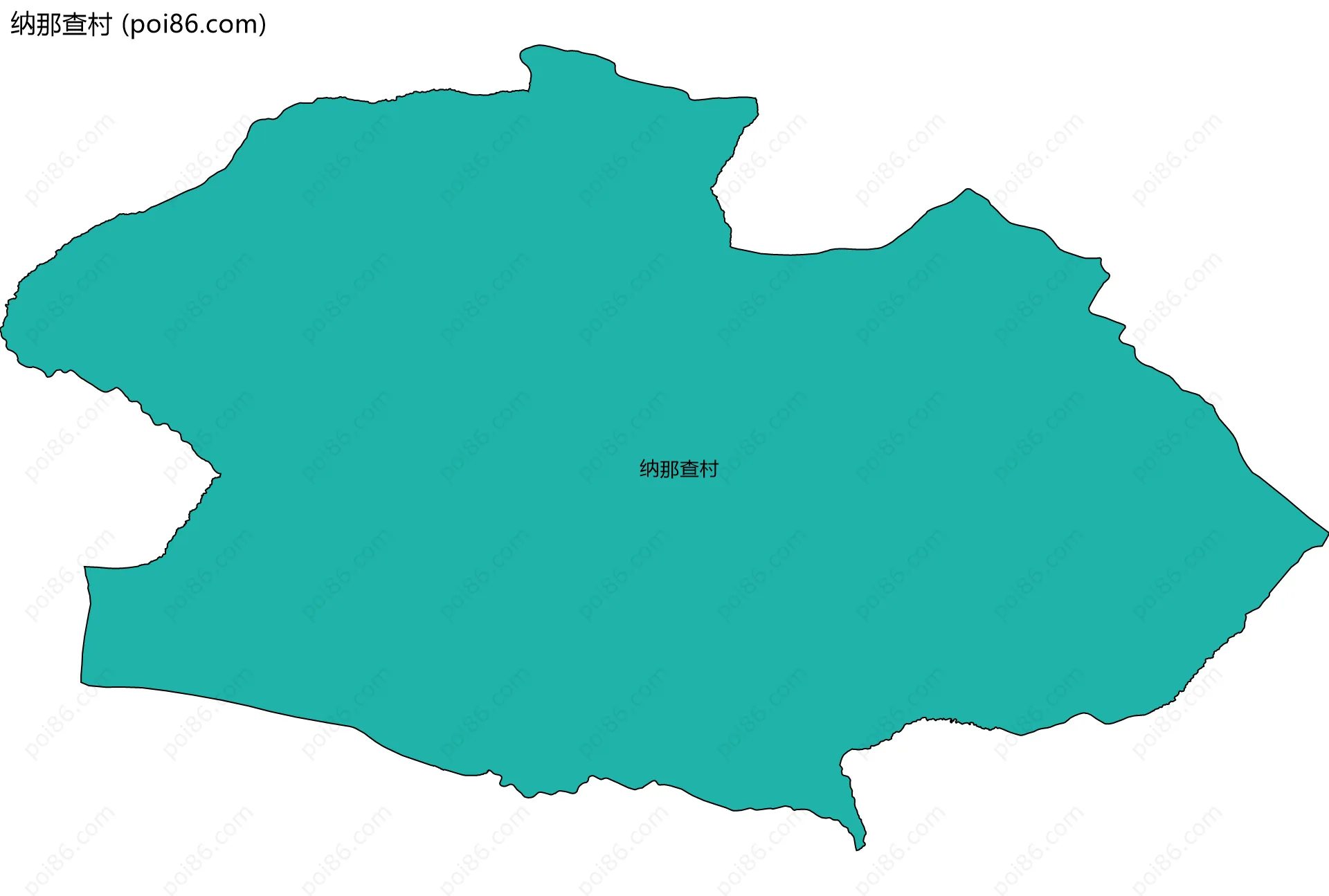 纳那查村边界地图