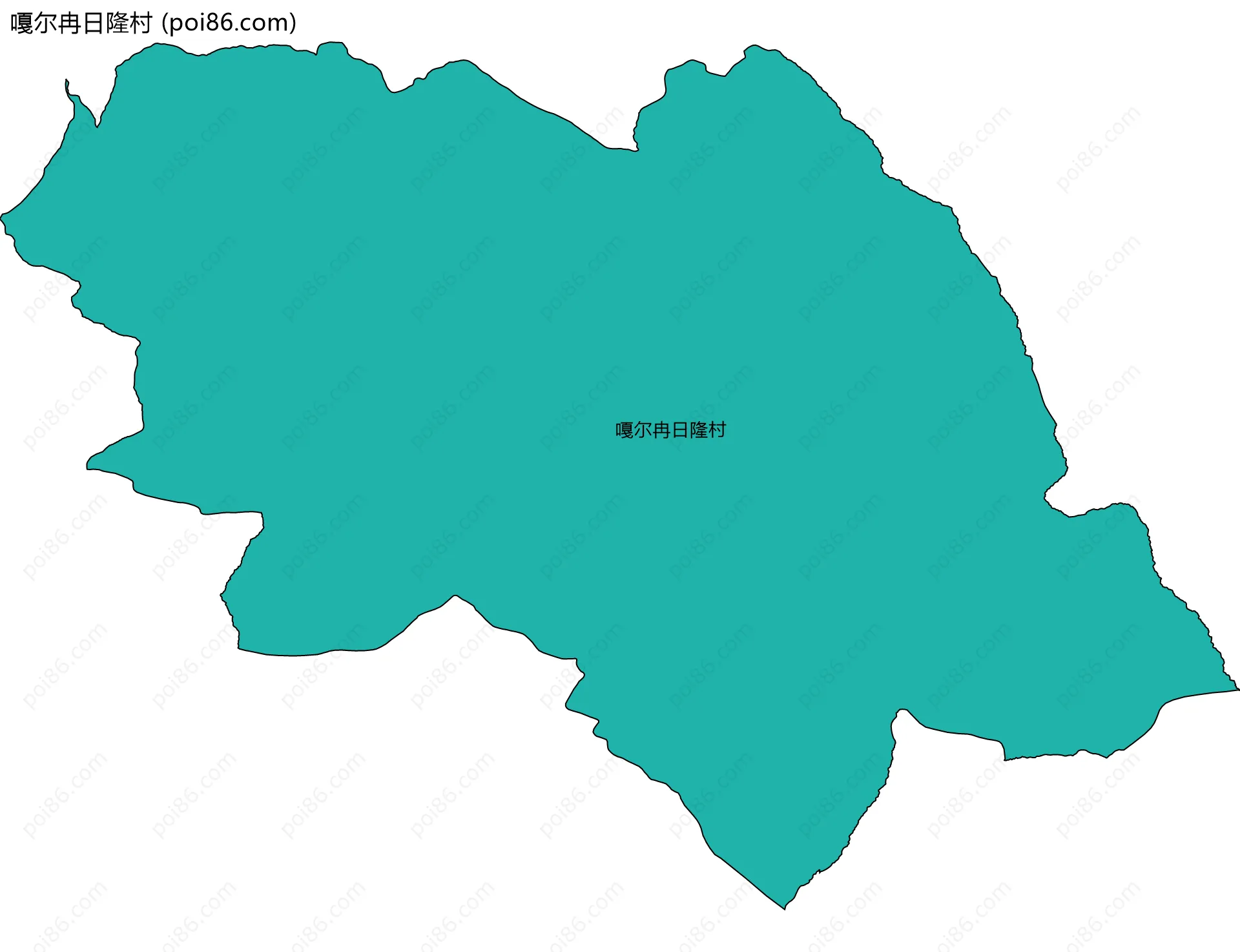嘎尔冉日隆村边界地图