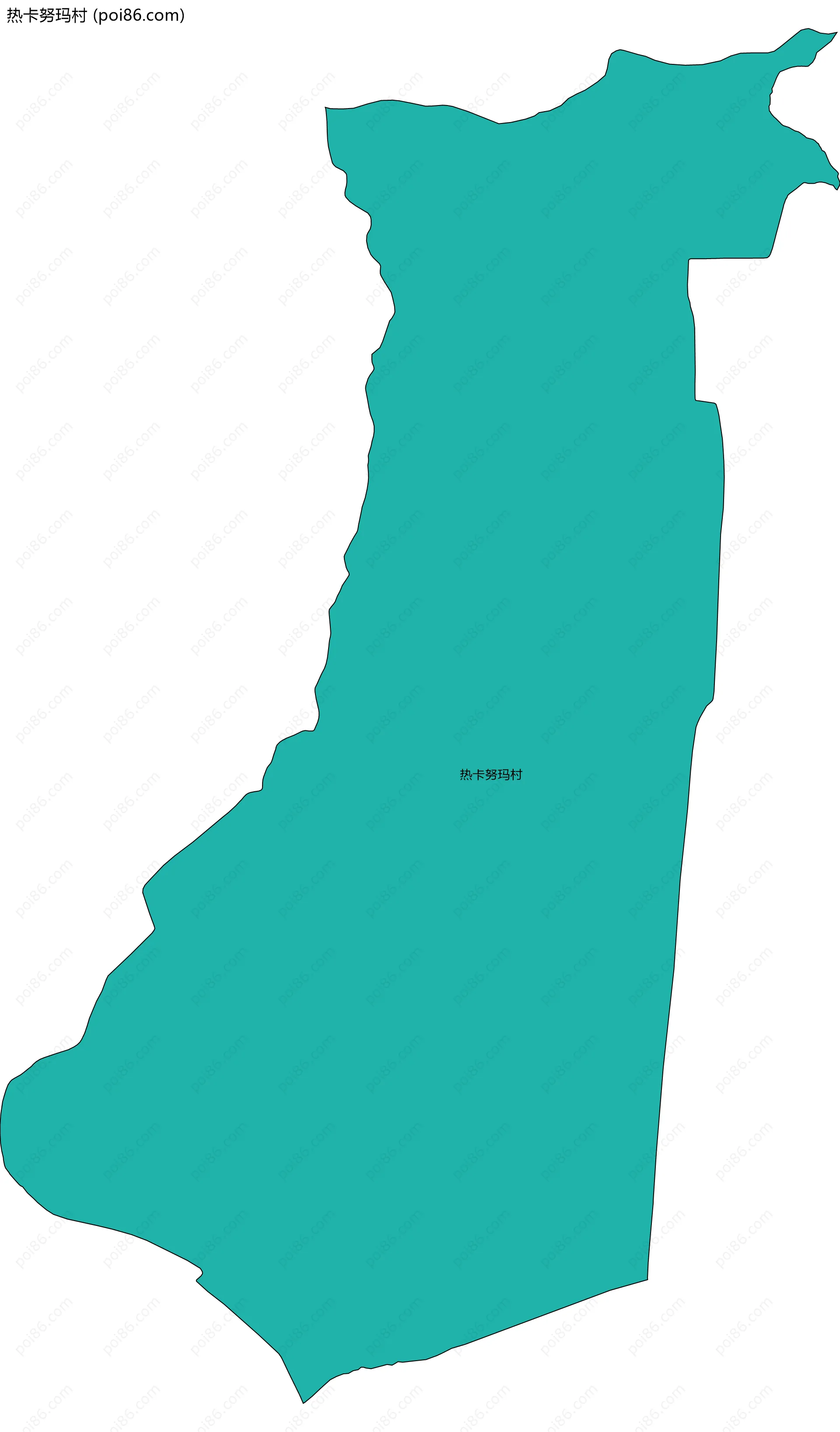 热卡努玛村边界地图