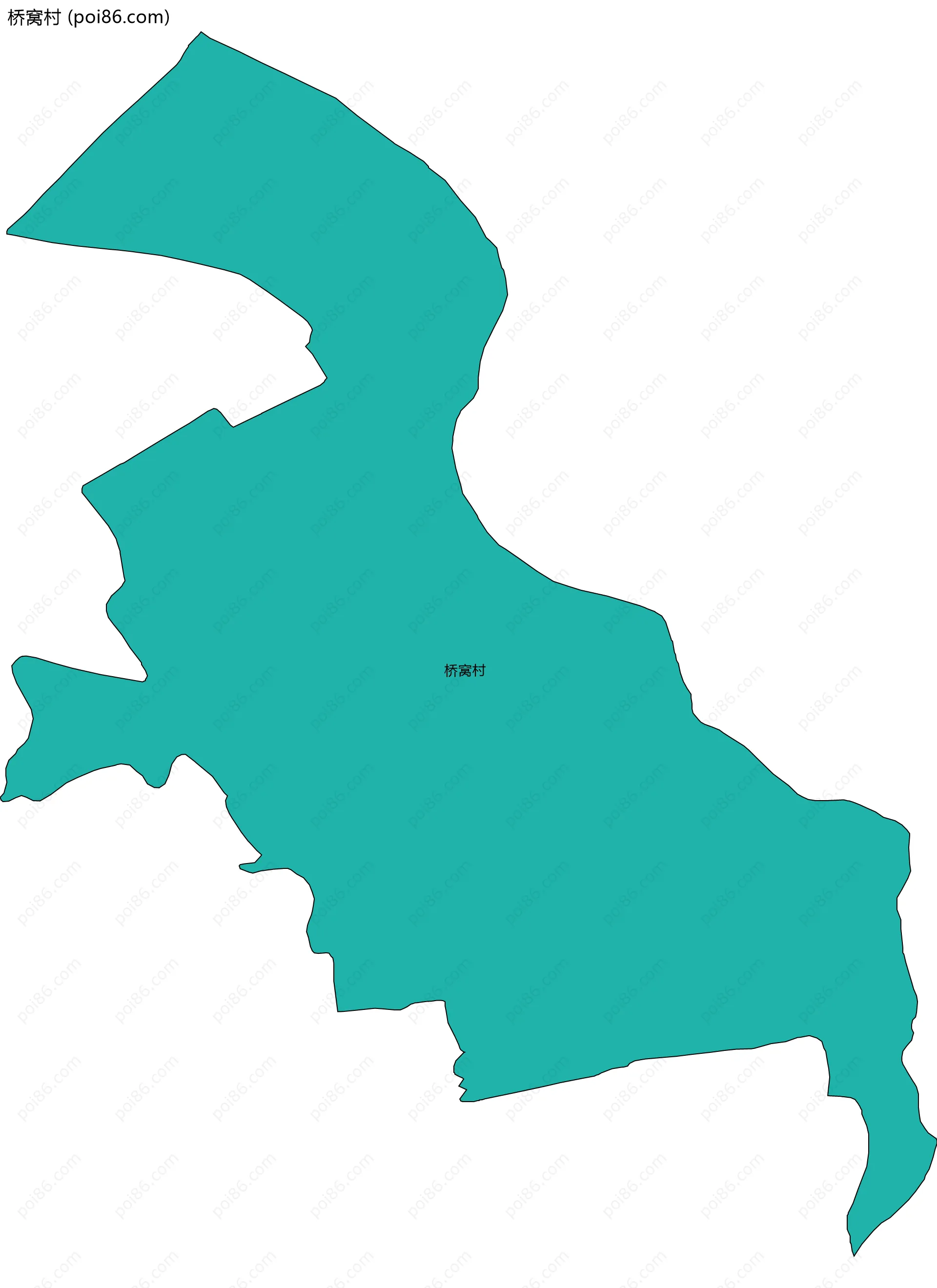 桥窝村边界地图