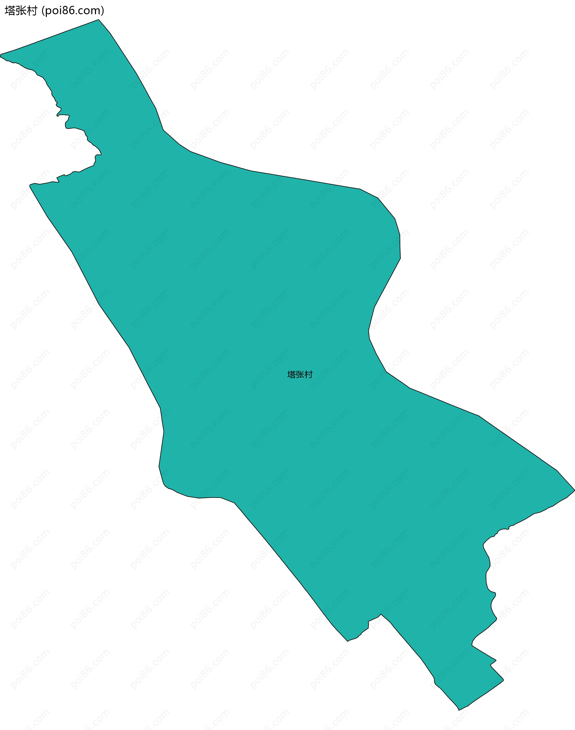塔张村边界地图