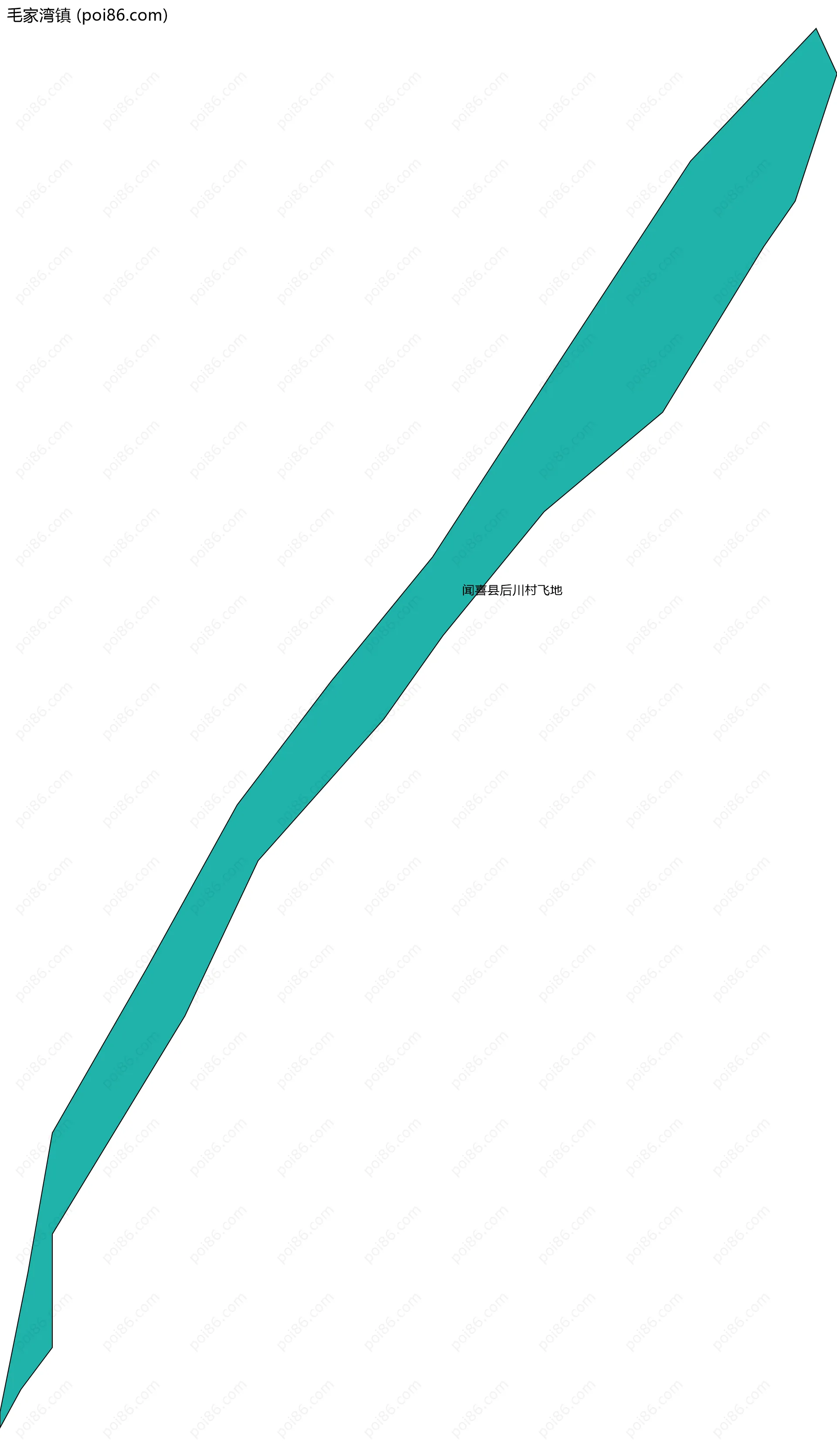 毛家湾镇边界地图(五级行政区划)