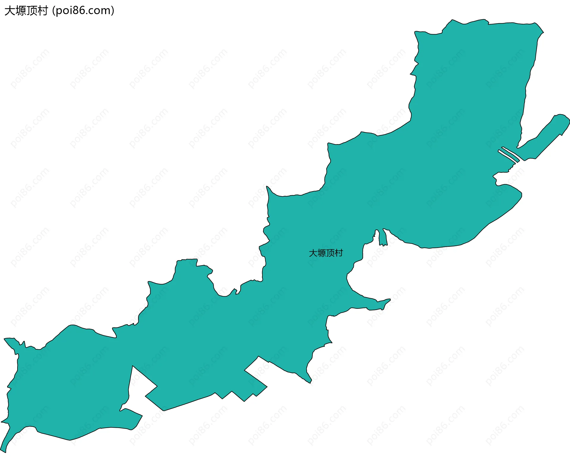 大塬顶村边界地图