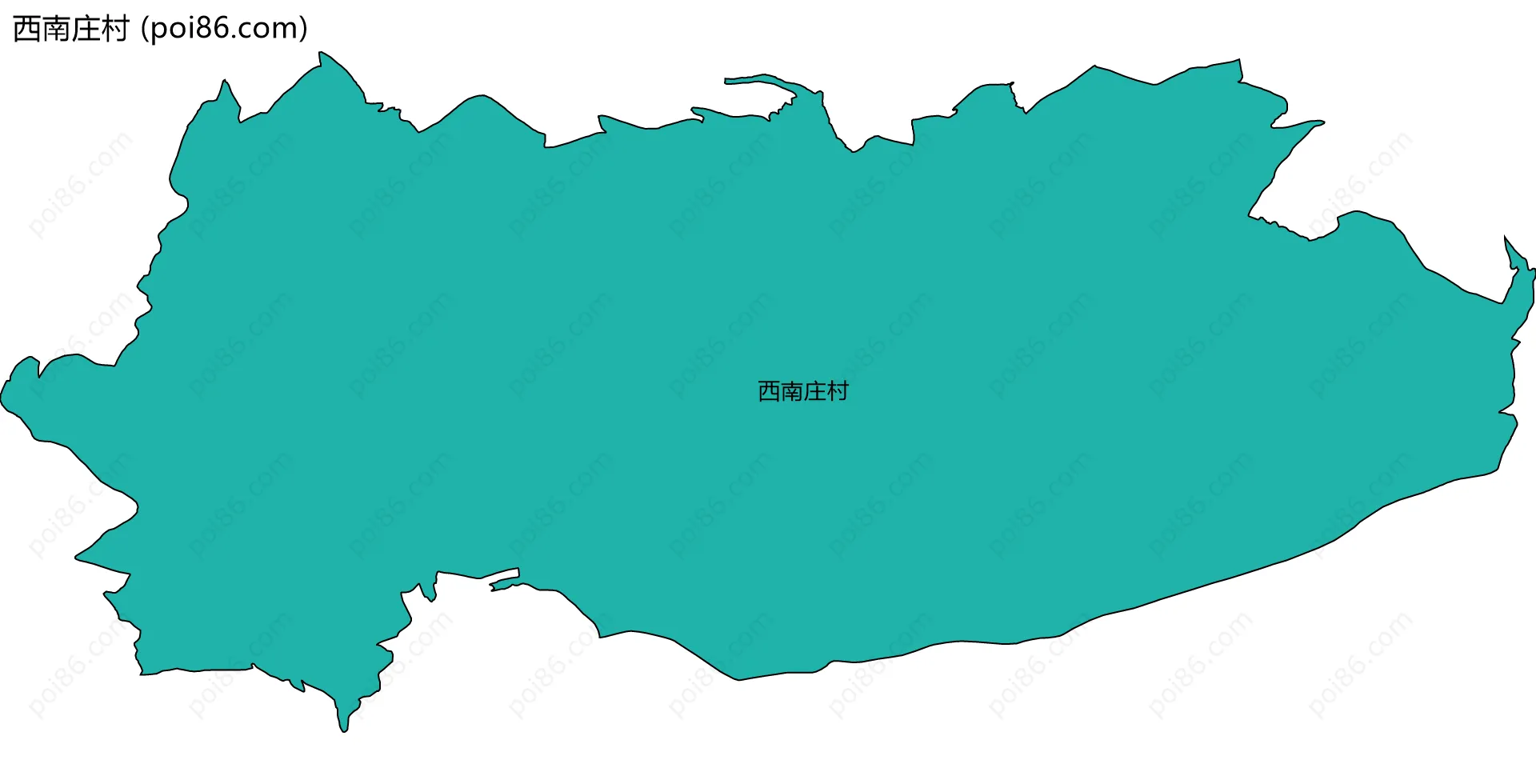 西南庄村边界地图