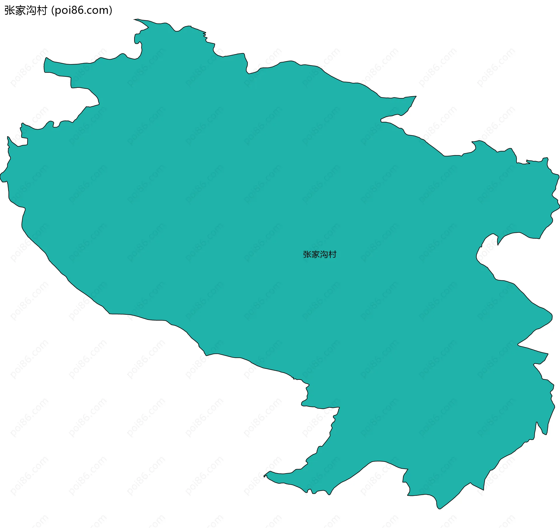 张家沟村边界地图
