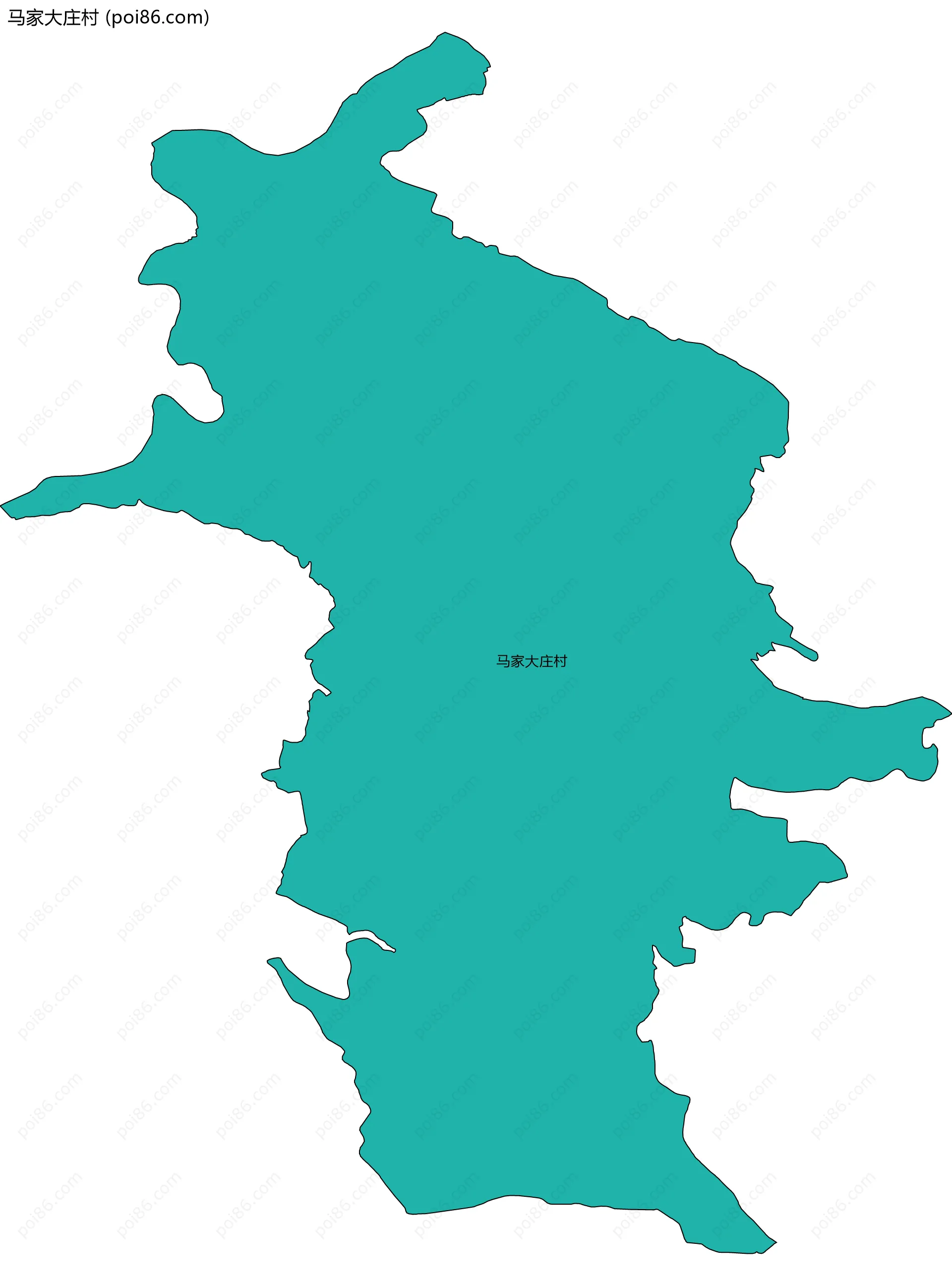 马家大庄村边界地图