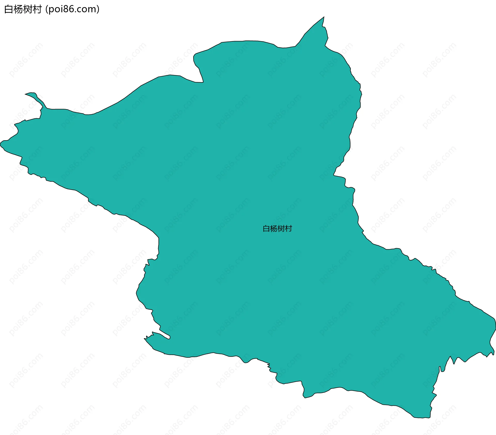 白杨树村边界地图